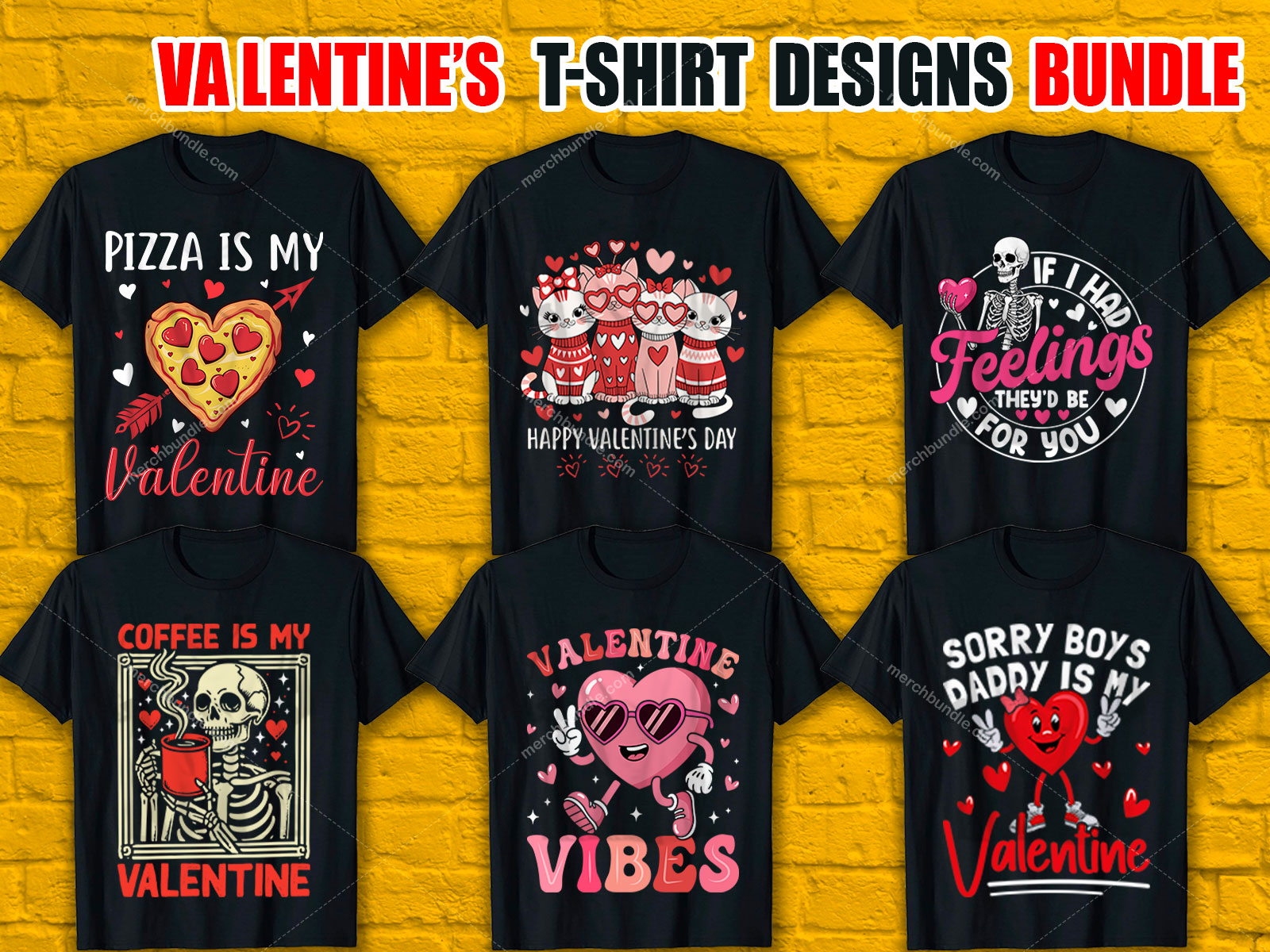 Valentine's Day T-Shirt Designs Bundle V.1