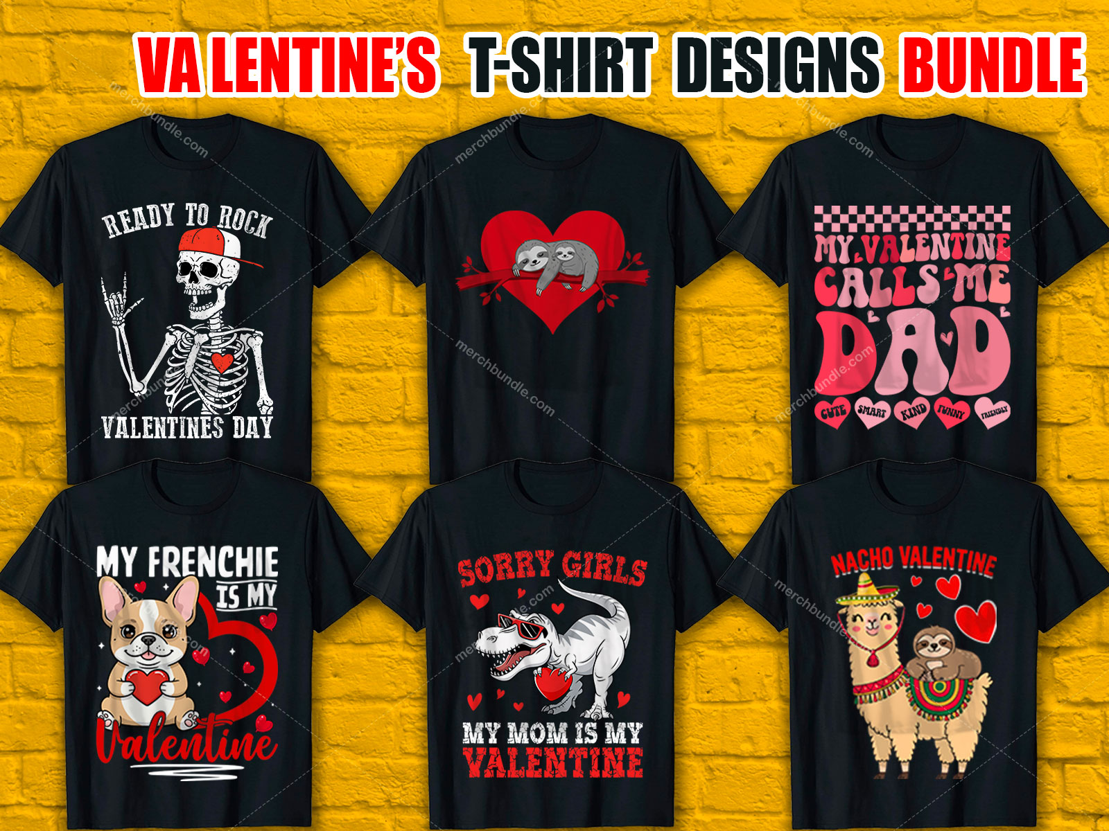 Valentine's Day T-Shirt Designs Bundle V.2