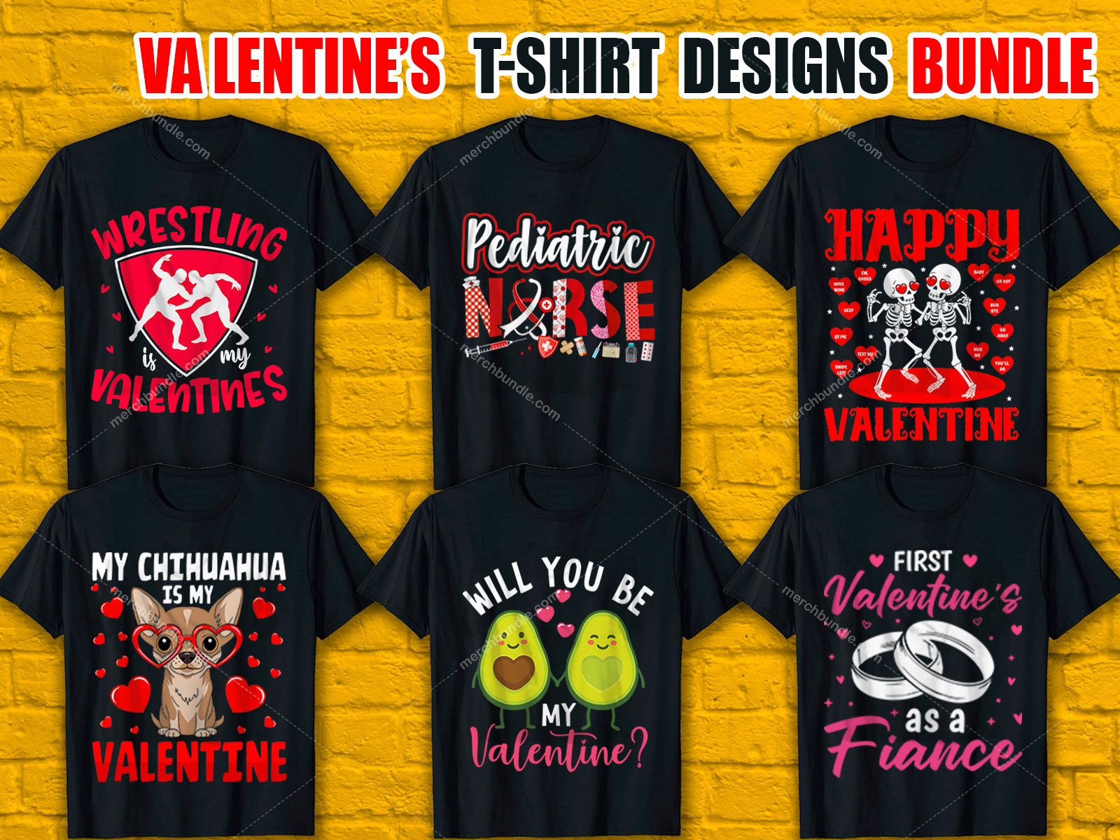 Valentine's Day T-Shirt Designs Bundle V.2