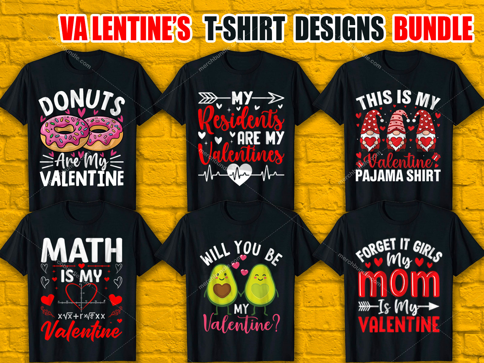 Valentine's Day T-Shirt Designs Bundle V.2