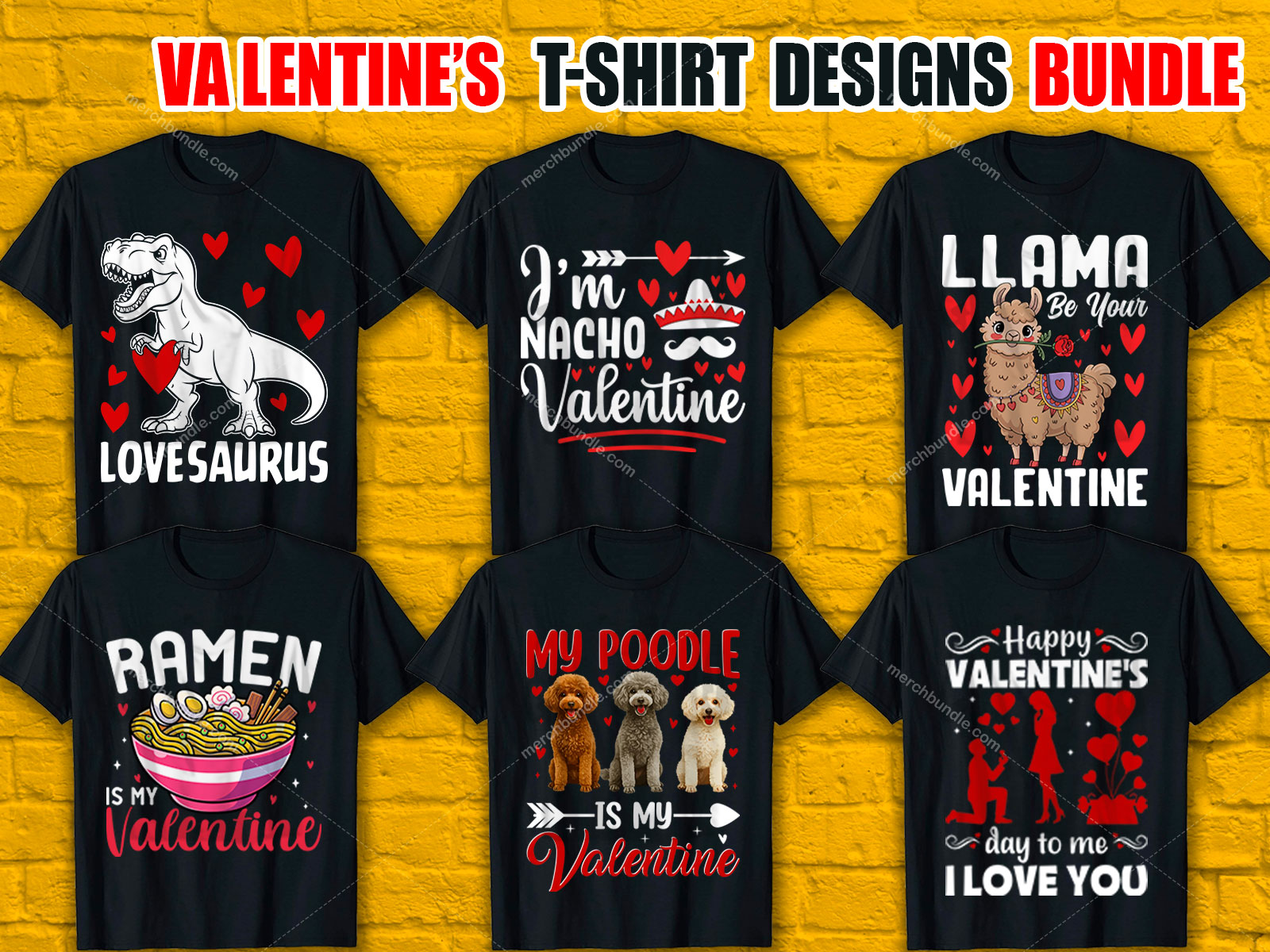 Valentine's Day T-Shirt Designs Bundle V.2