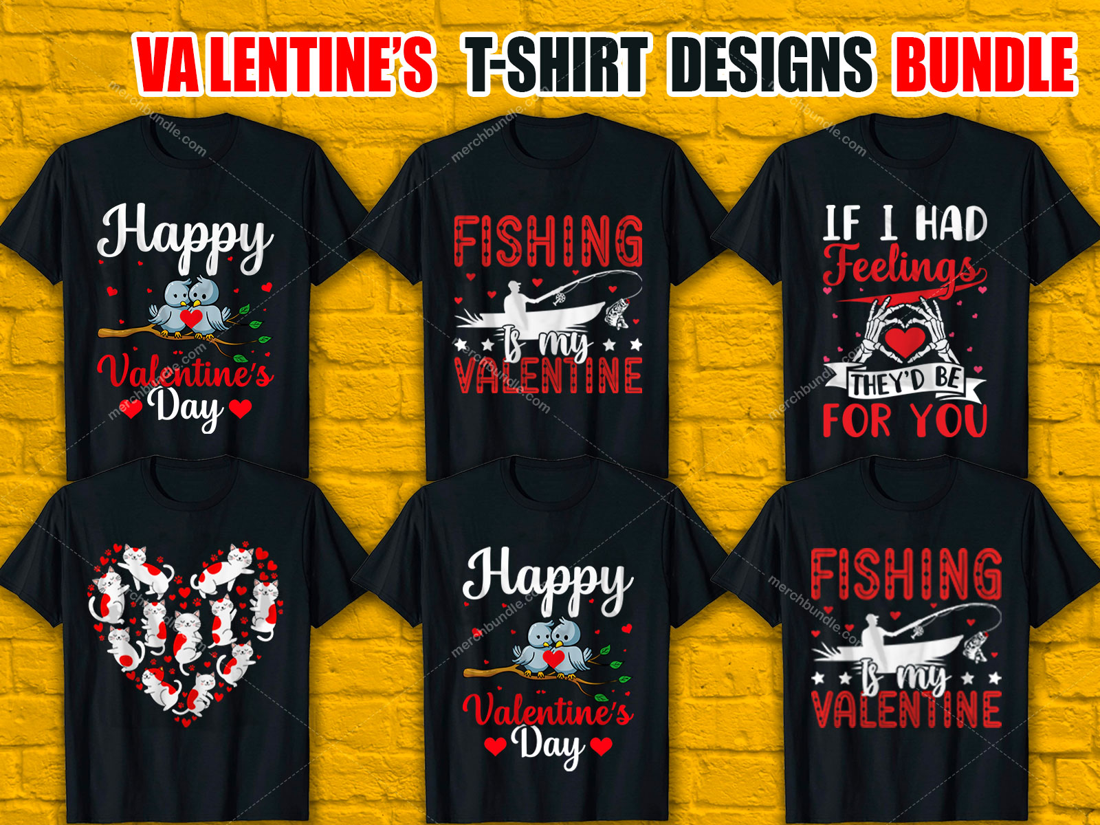 Valentine's Day T-Shirt Designs Bundle V.2