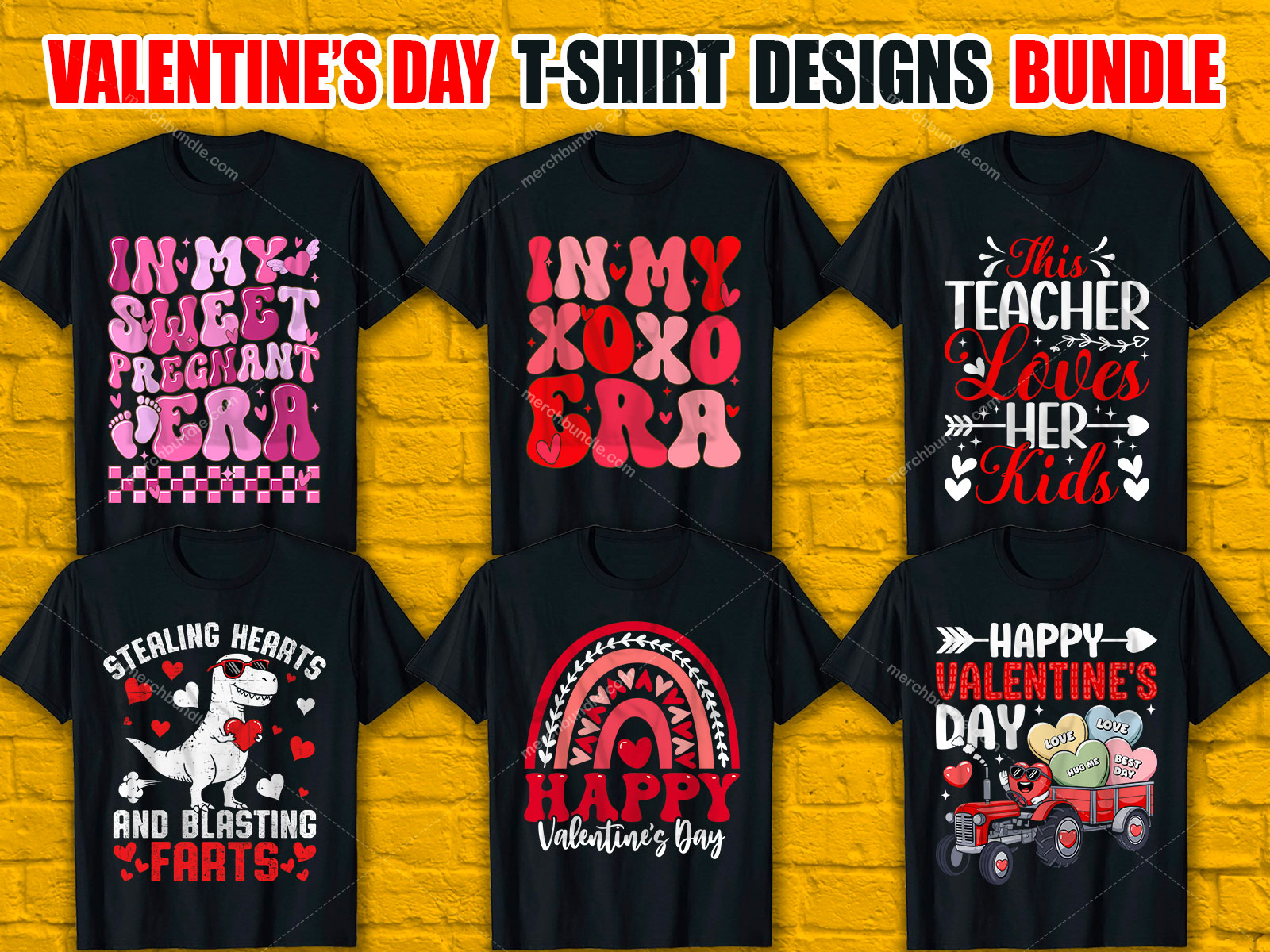 Valentine's Day T-Shirt Designs Bundle V.2