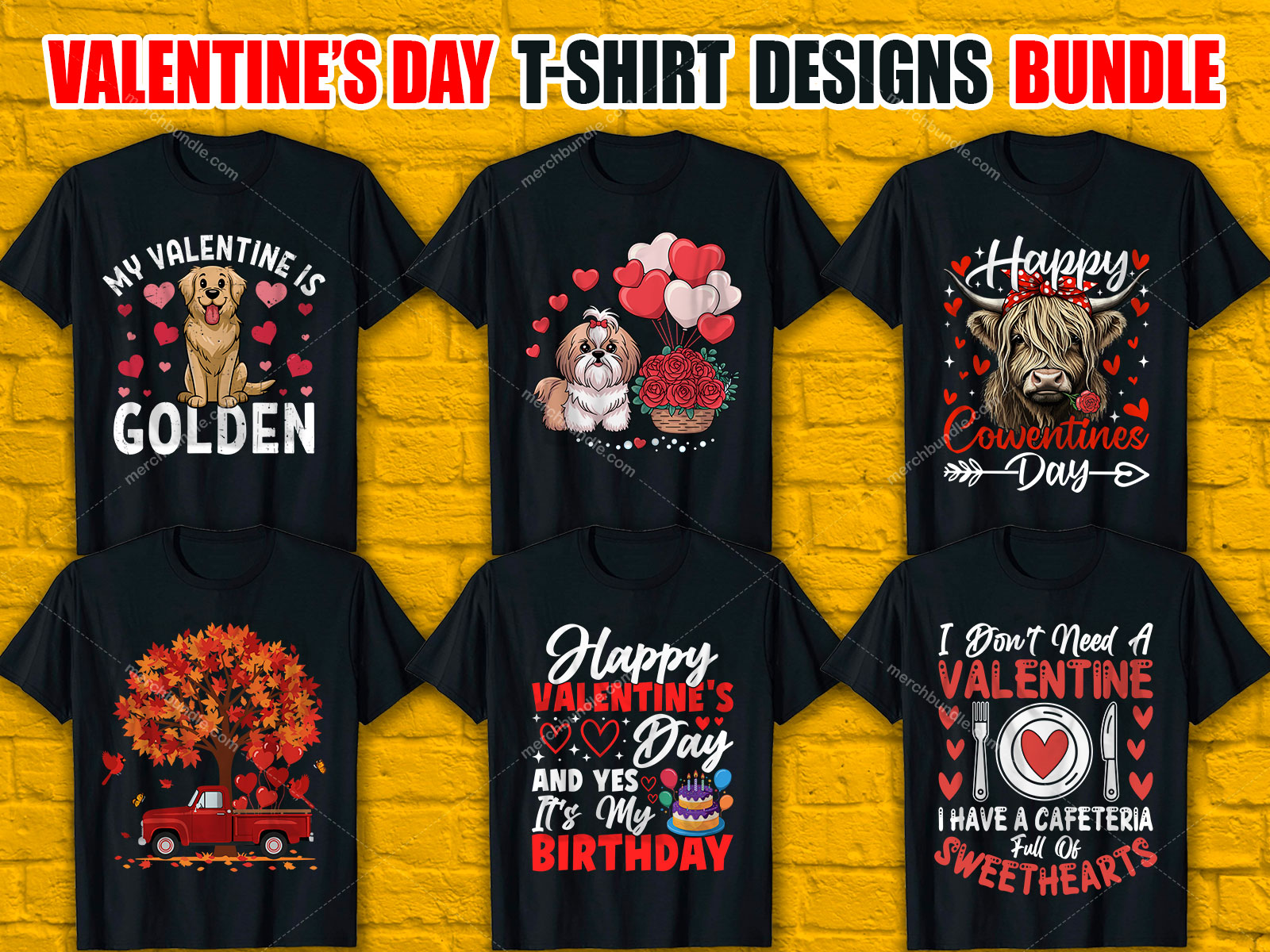 Valentine's Day T-Shirt Designs Bundle V.2