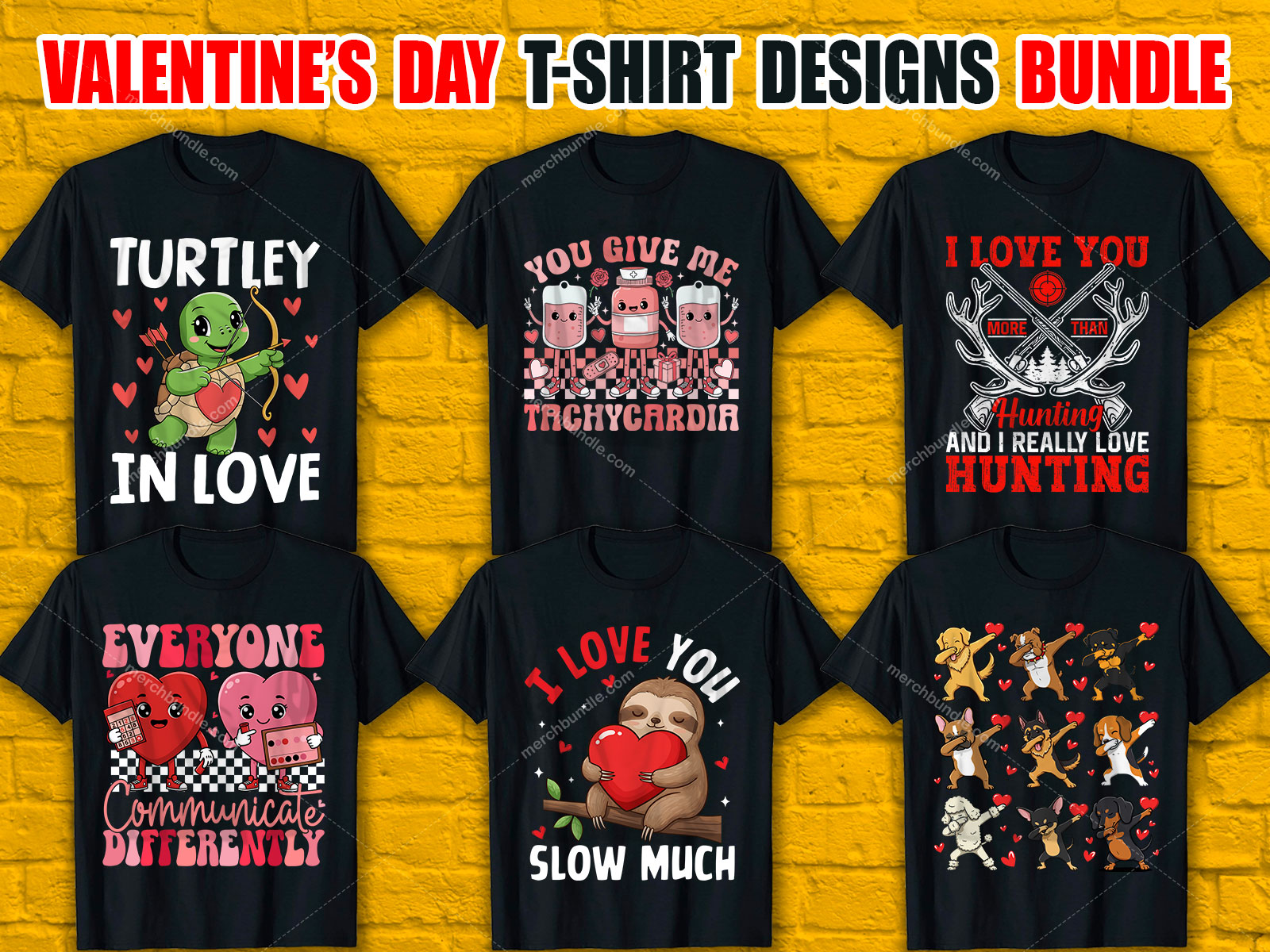 Valentine's Day T-Shirt Designs Bundle V.2