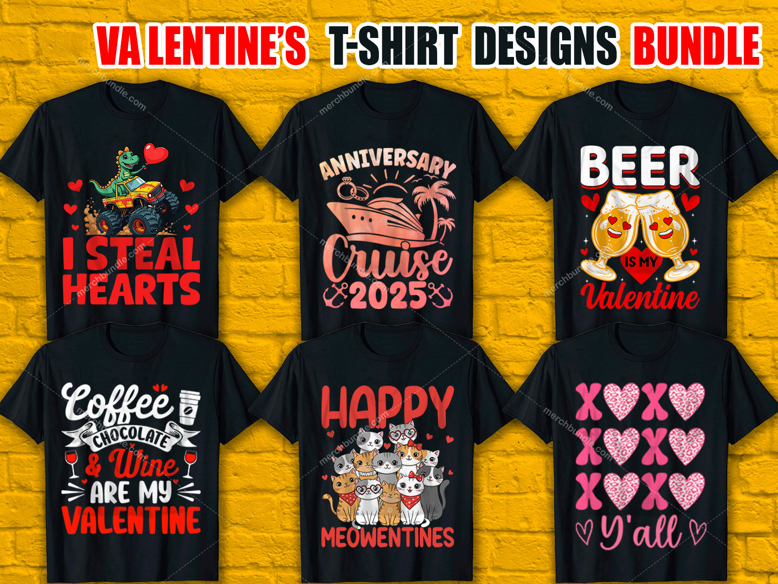 Valentine's Day T-Shirt Designs Bundle V.3