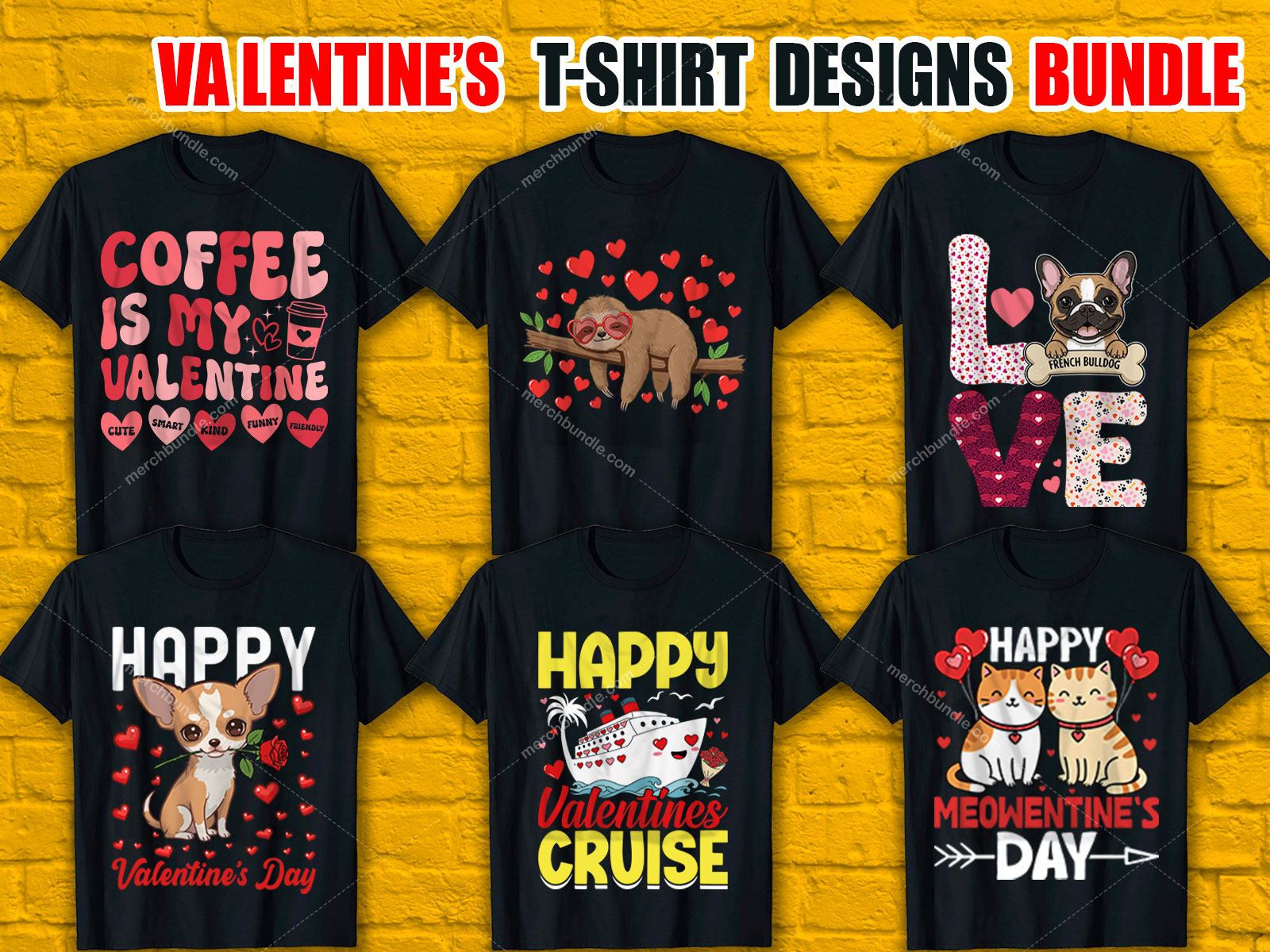 Valentine's Day T-Shirt Designs Bundle V.3