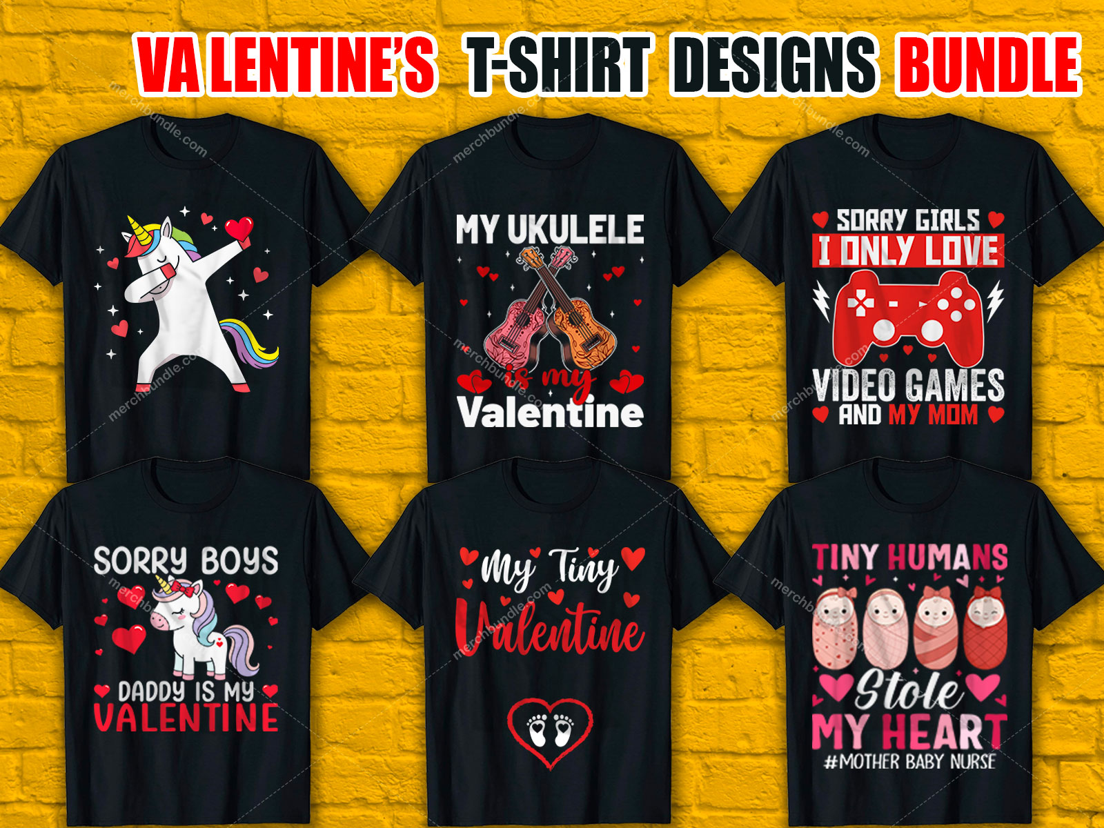 Valentine's Day T-Shirt Designs Bundle V.3