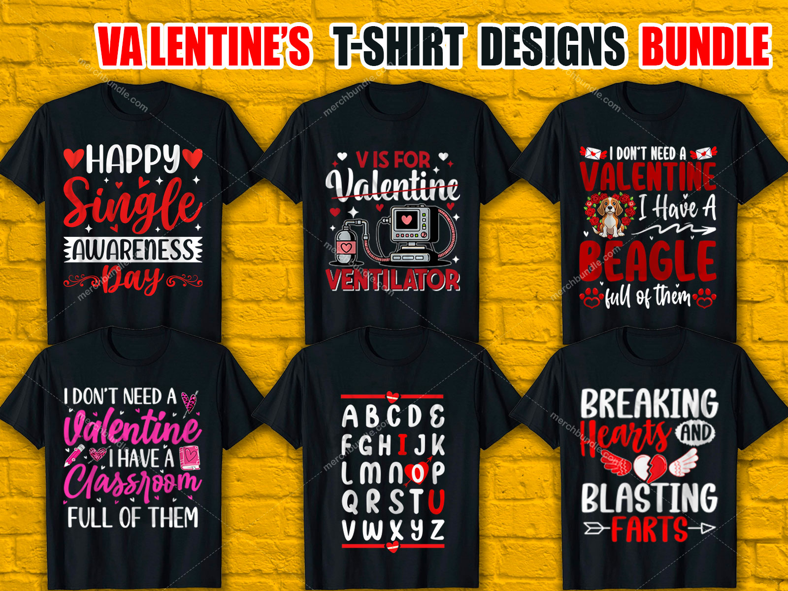 Valentine's Day T-Shirt Designs Bundle V.3