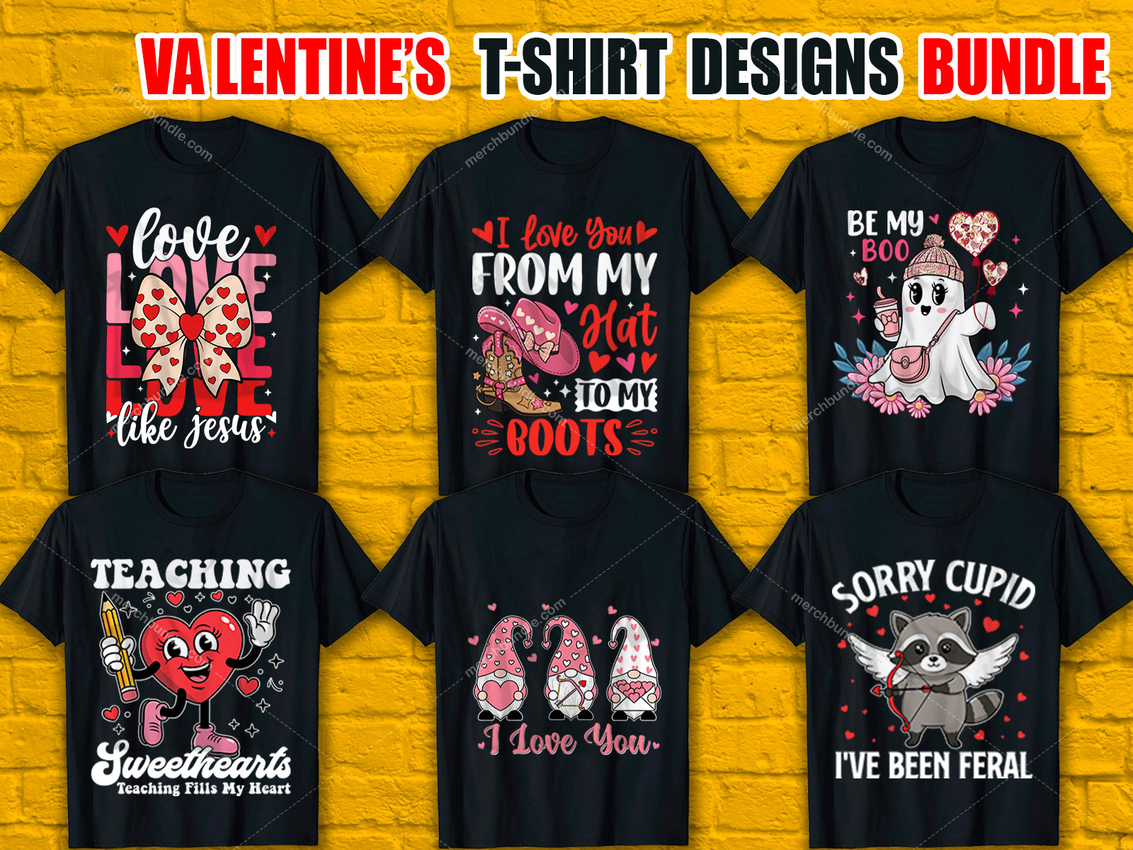 Valentine's Day T-Shirt Designs Bundle V.3