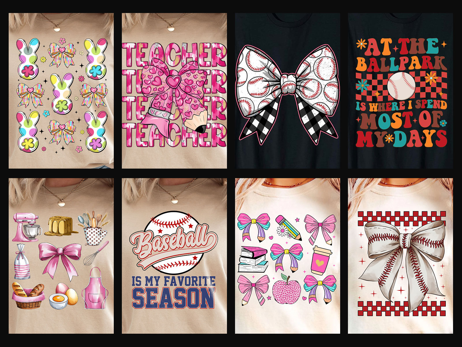 Coquette Sublimation T Shirt Design Bundle V.1