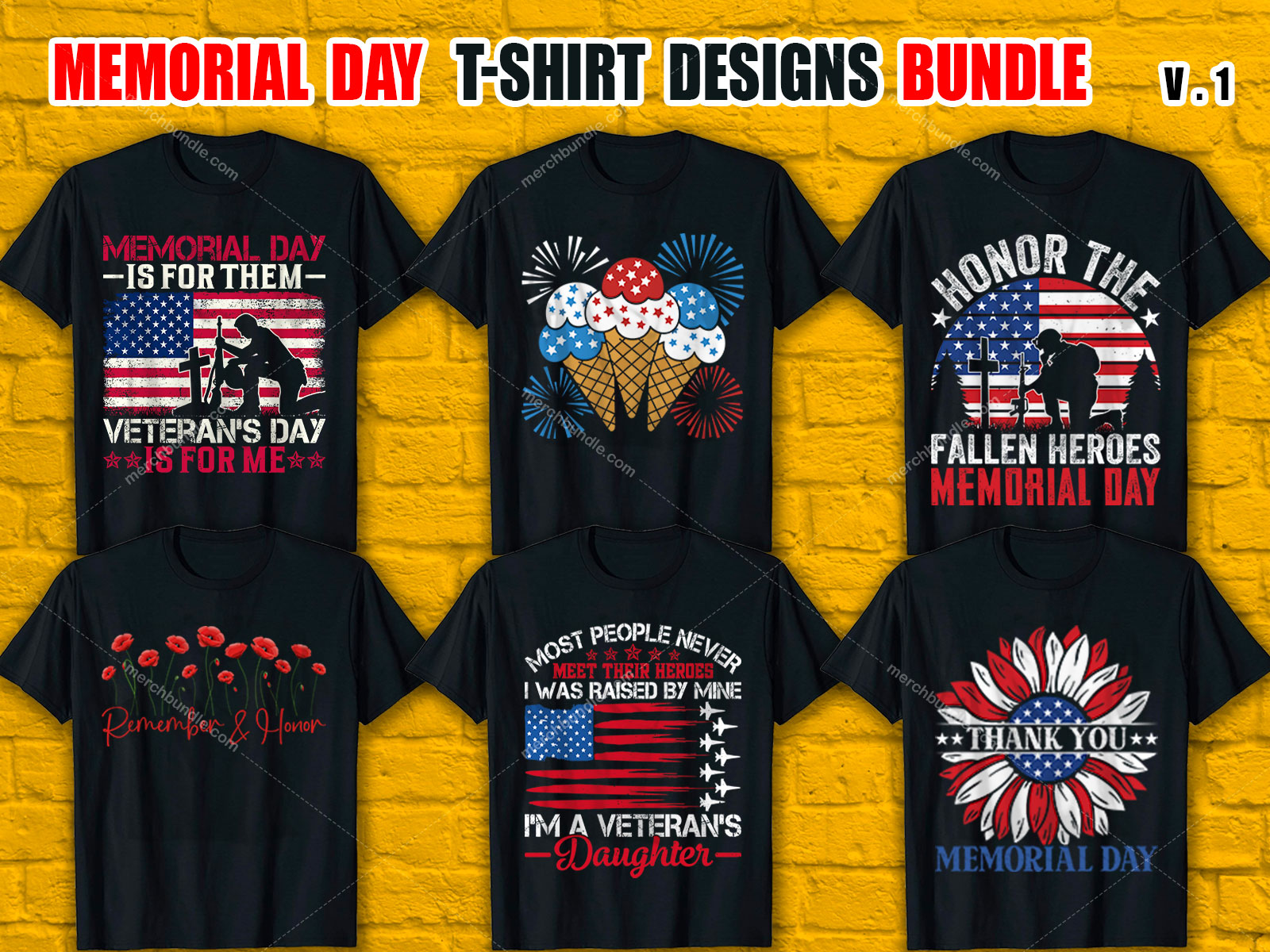 Memorial Day T Shirt Design Bundle V.1