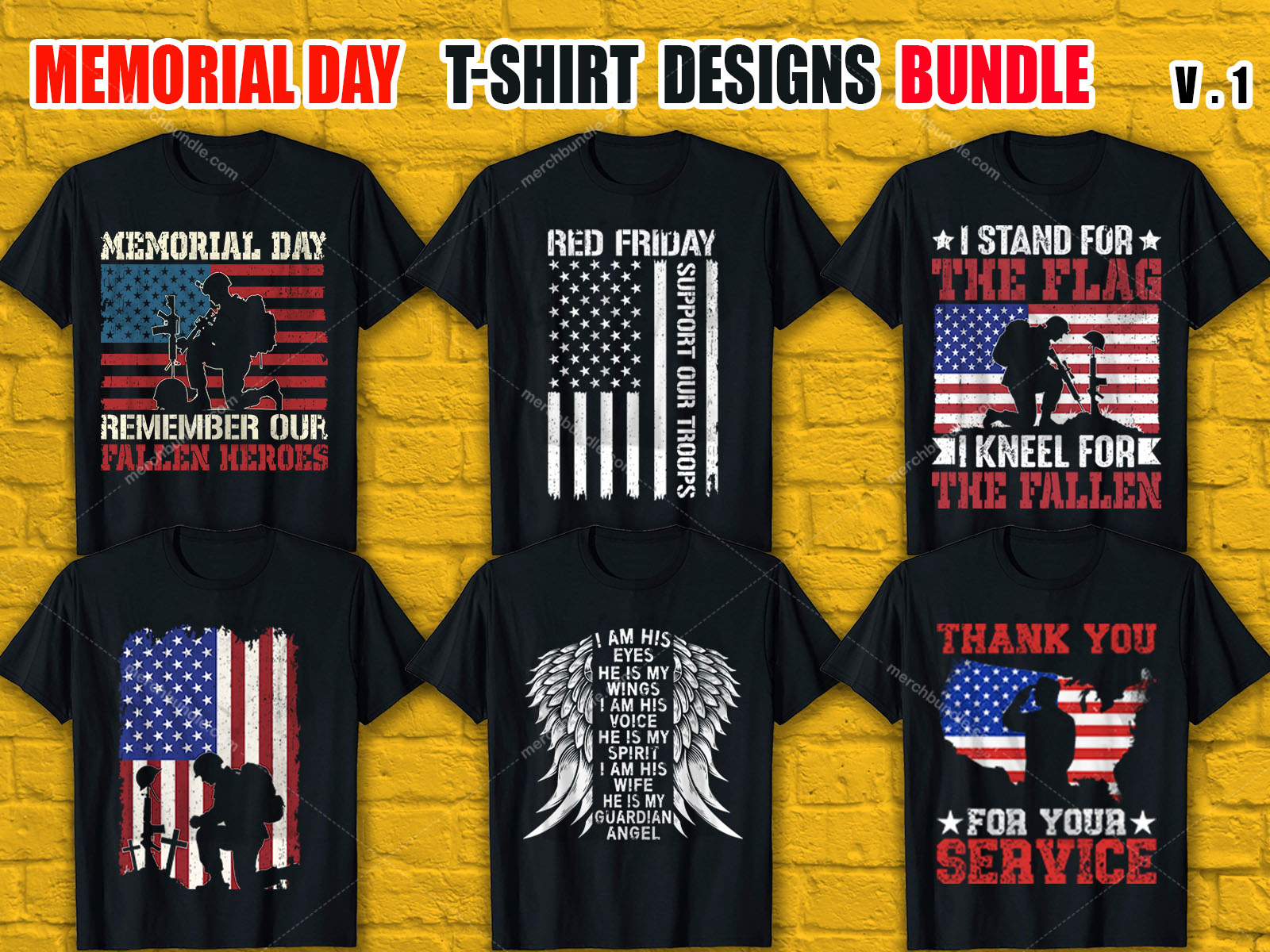 Memorial Day T Shirt Design Bundle V.1