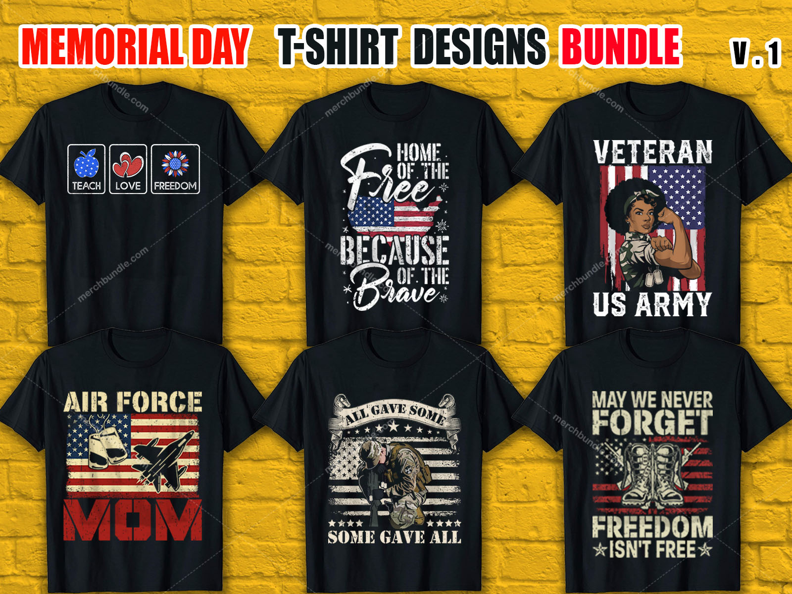 Memorial Day T Shirt Design Bundle V.1