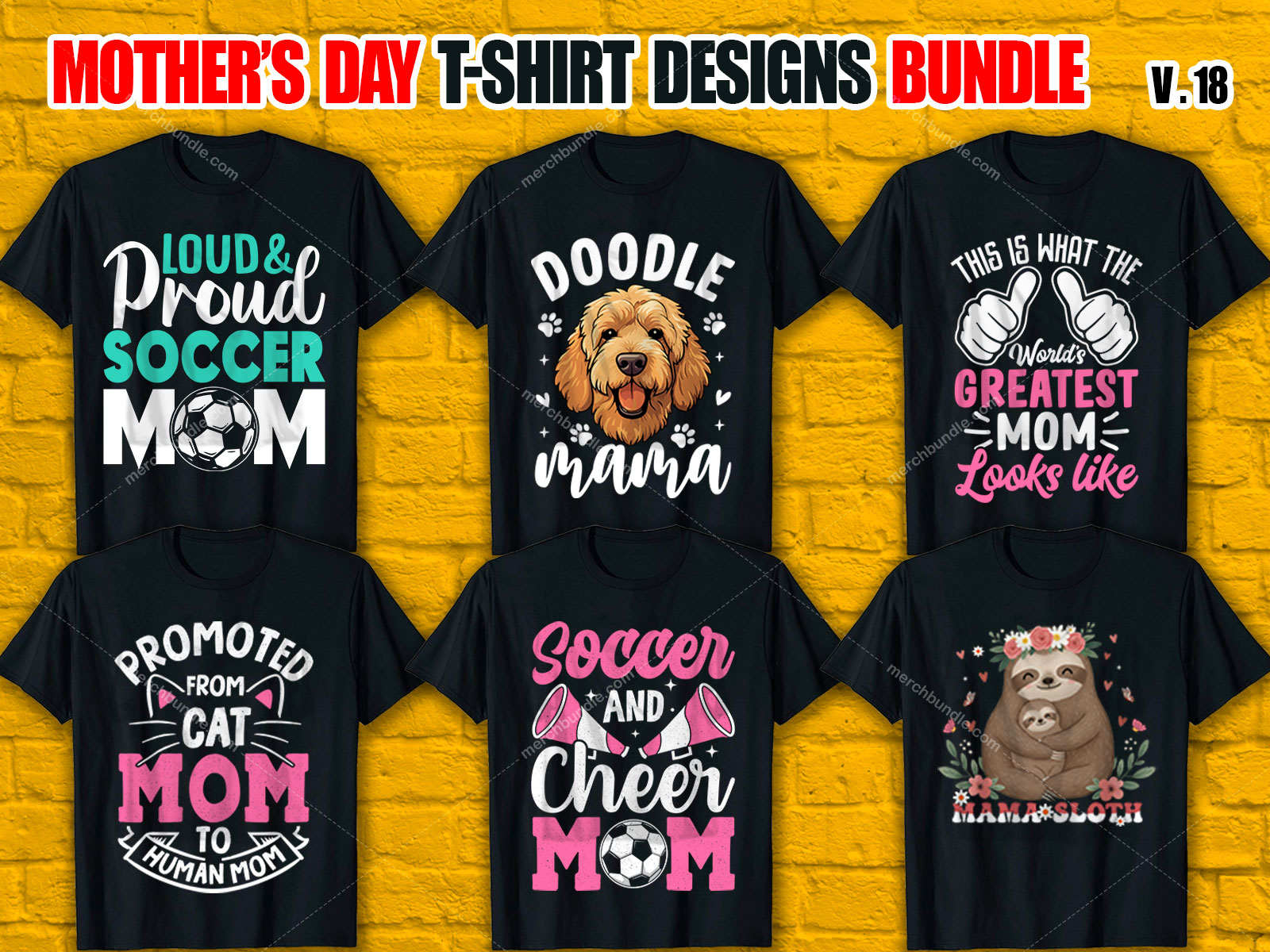 Mother's Day T-Shirt Design Bundle V.18