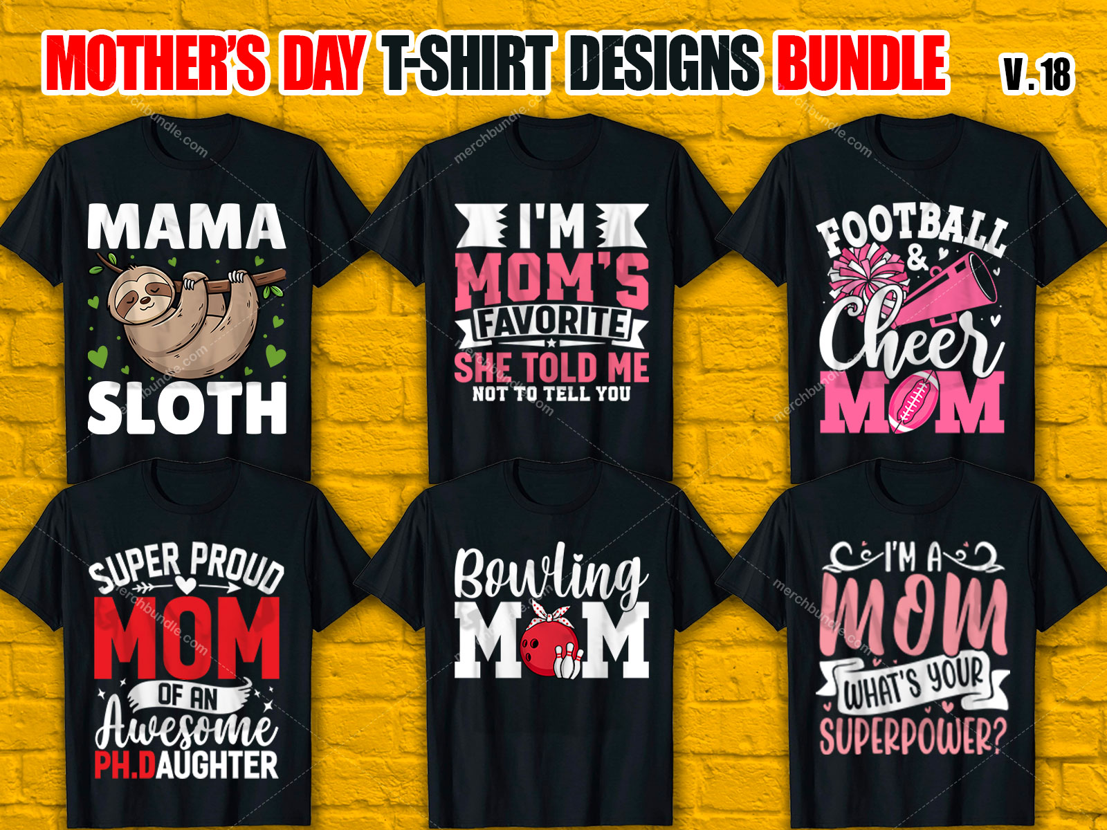 Mother's Day T-Shirt Design Bundle V.18