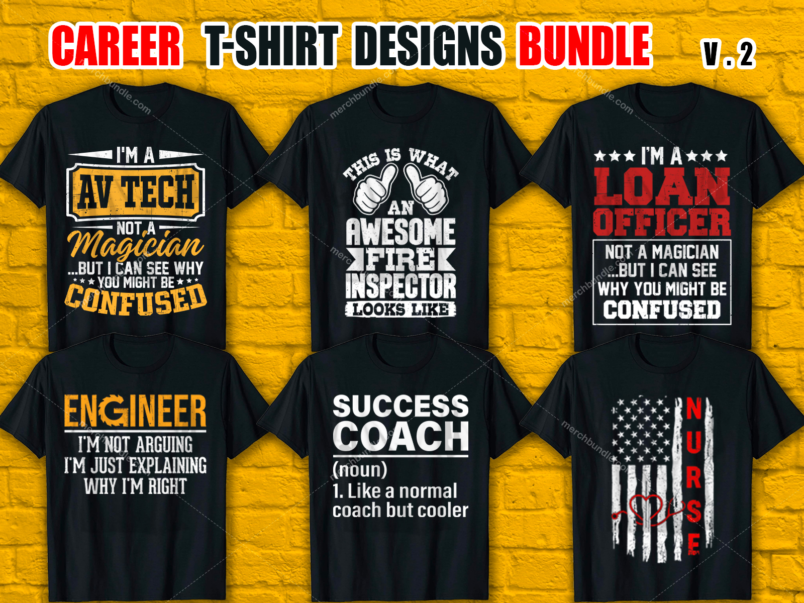 Custom Career T-Shirt Design Bundle