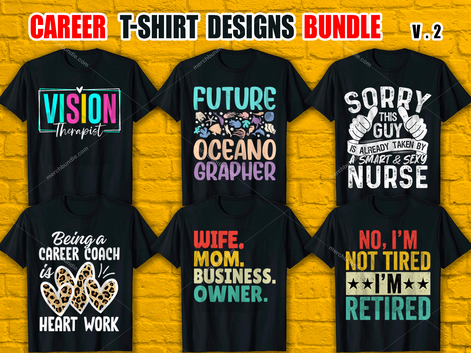 Custom Career T-Shirt Design Bundle