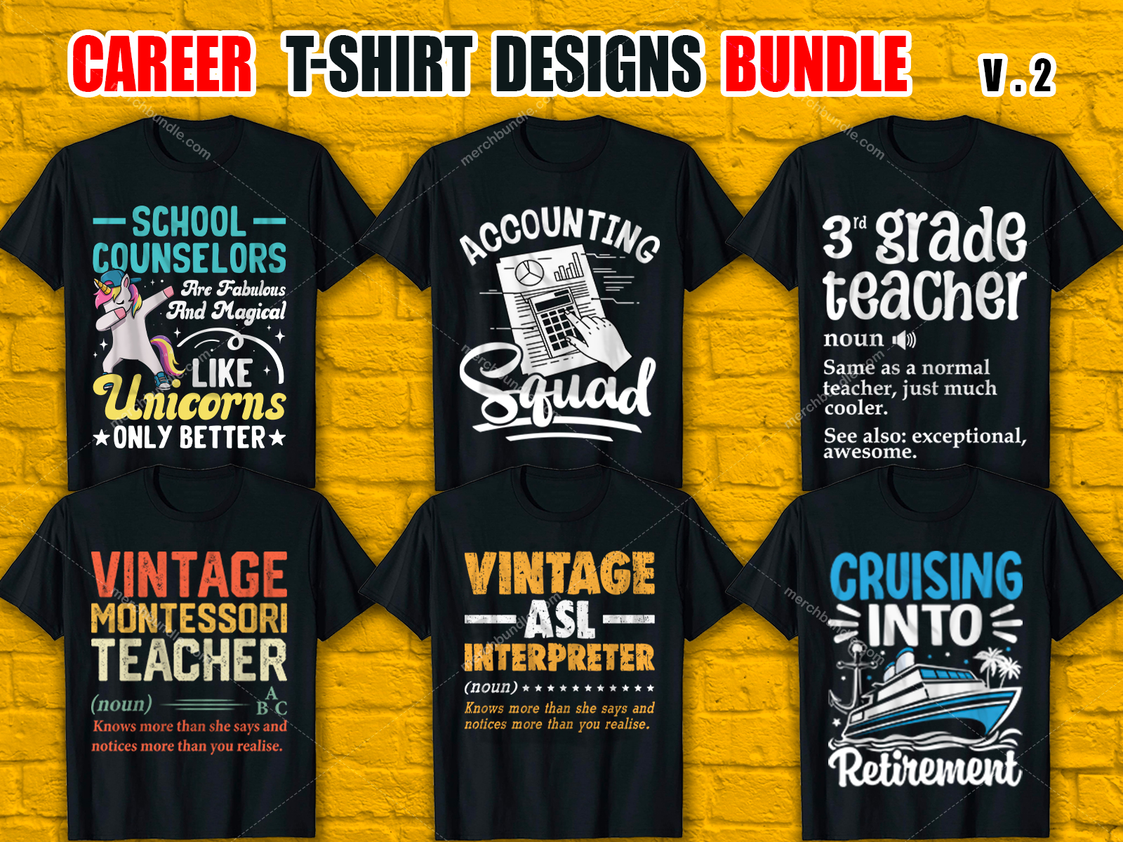 Custom Career T-Shirt Design Bundle