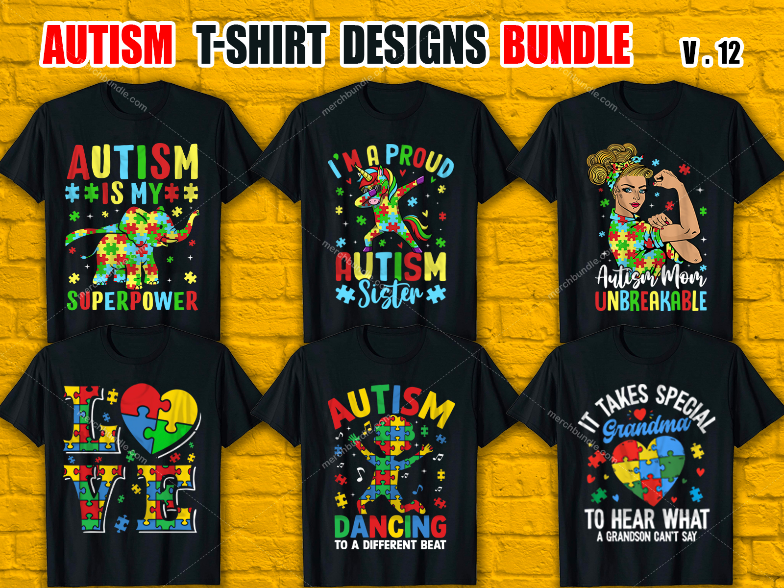 Custom  Autism T-Shirt Design Bundle