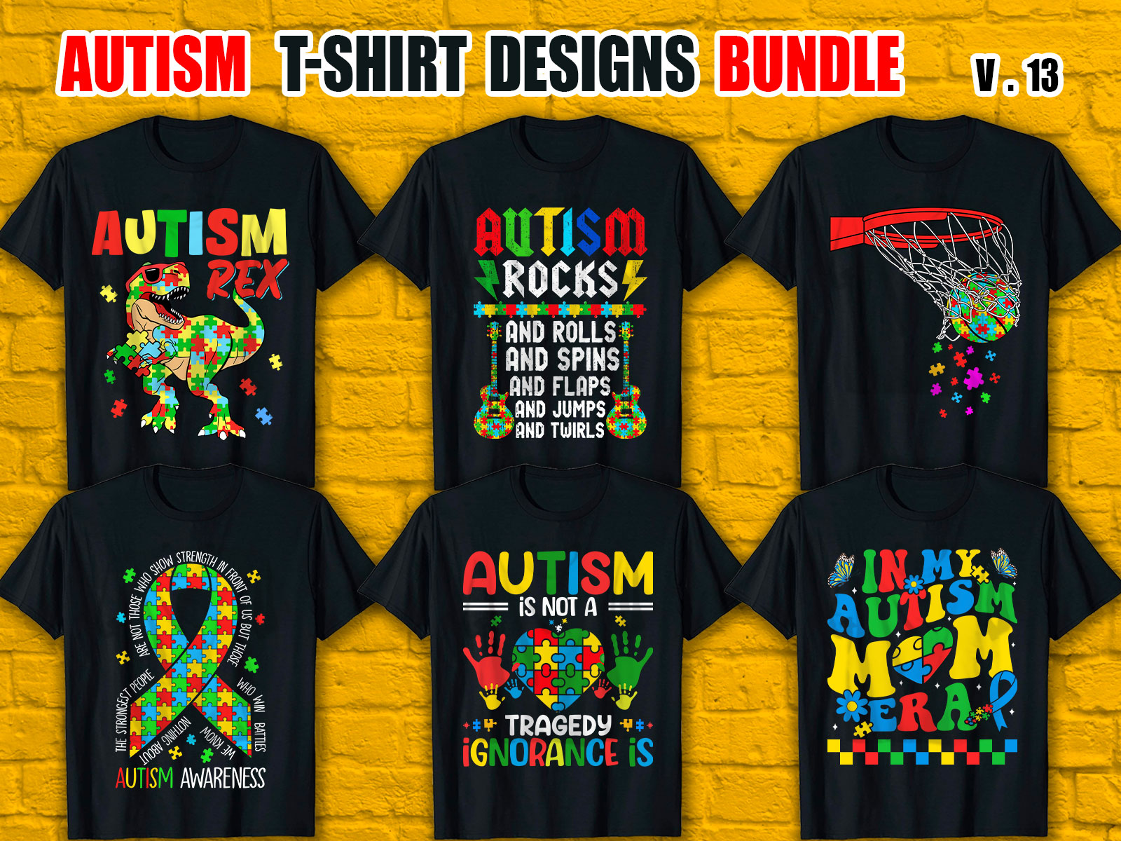 Custom Autism T-Shirt Design Bundle