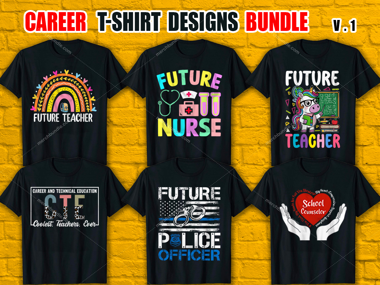 Custom Career T-Shirt Design Bundle