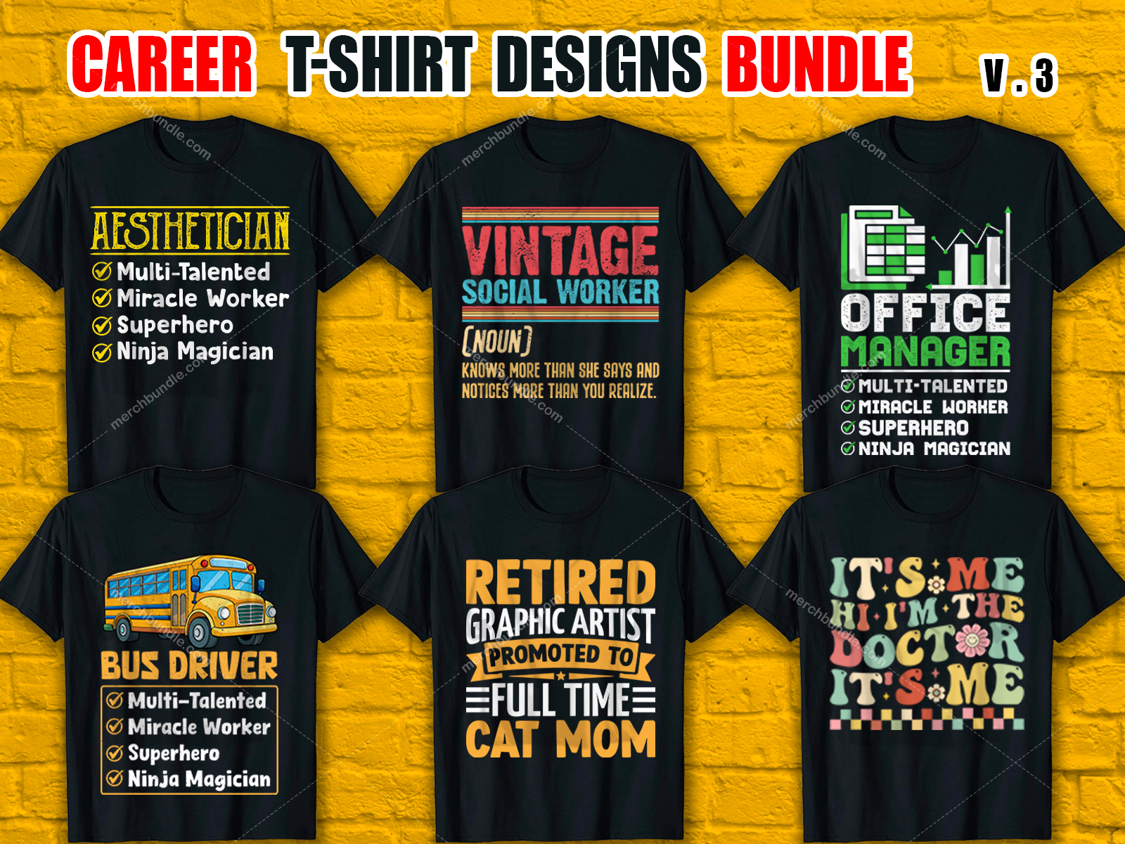 Custom Career T-Shirt Design Bundle