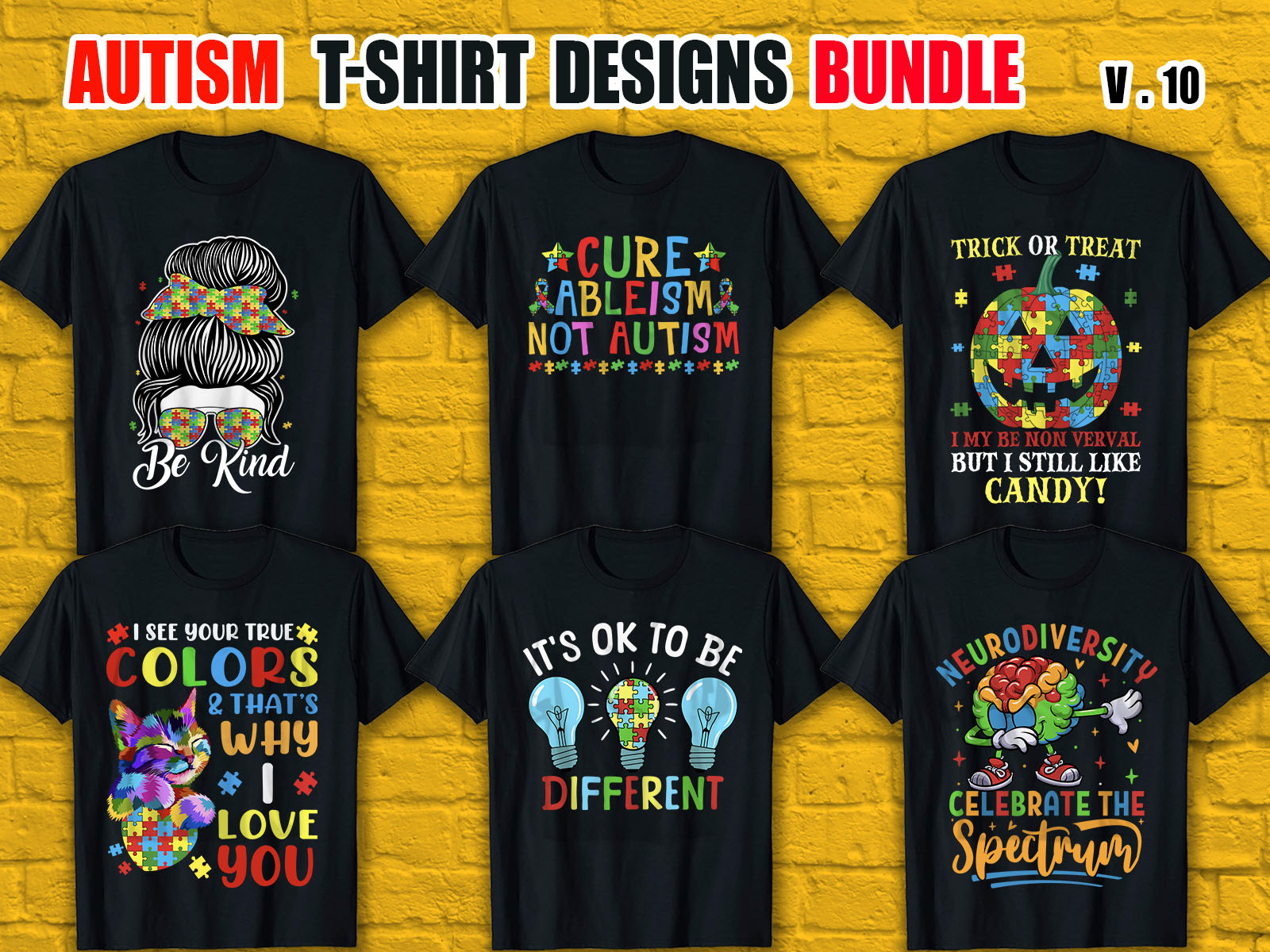 Custom  Autism T-Shirt Design Bundle