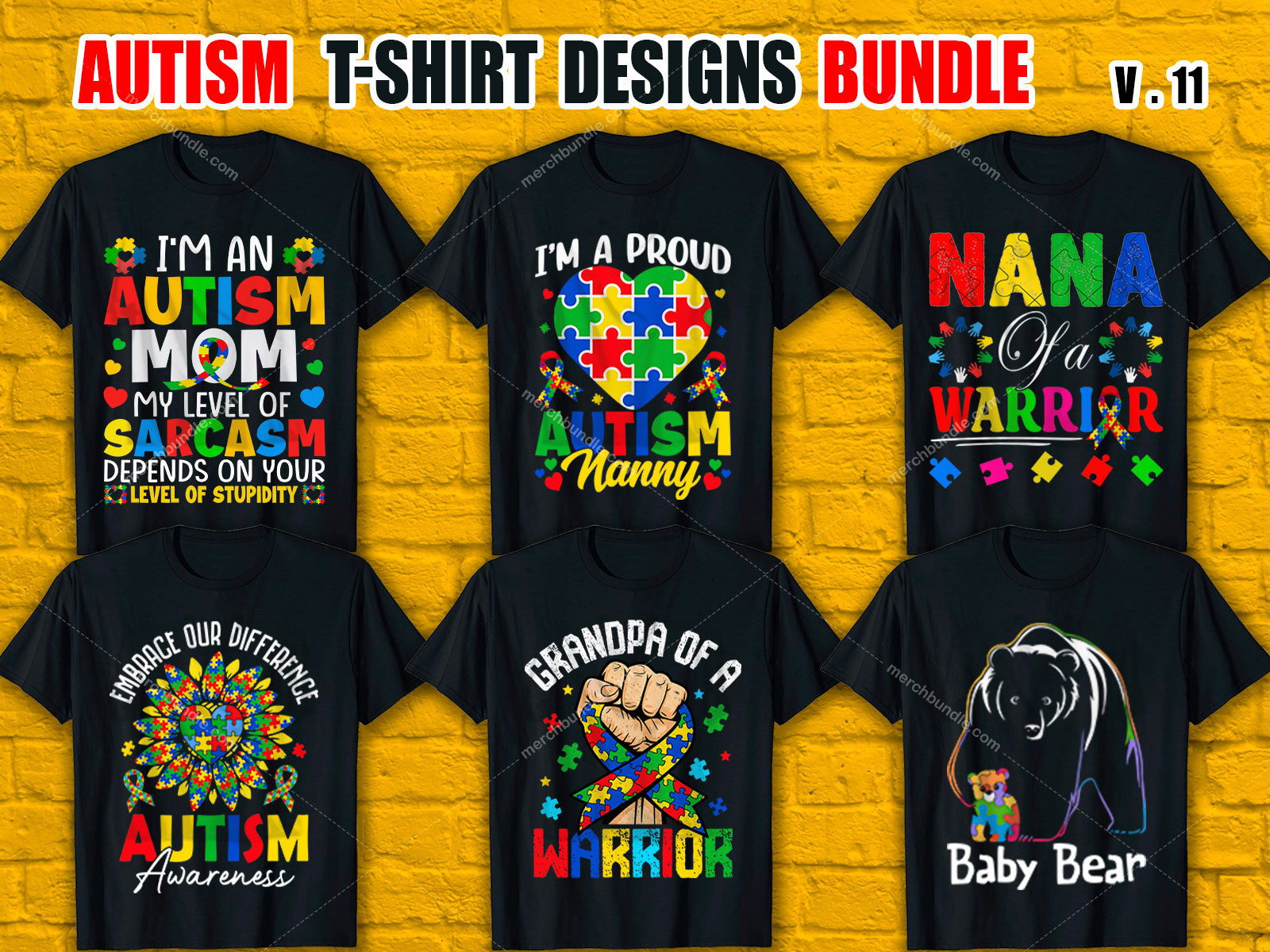 Custom  Autism T-Shirt Design Bundle