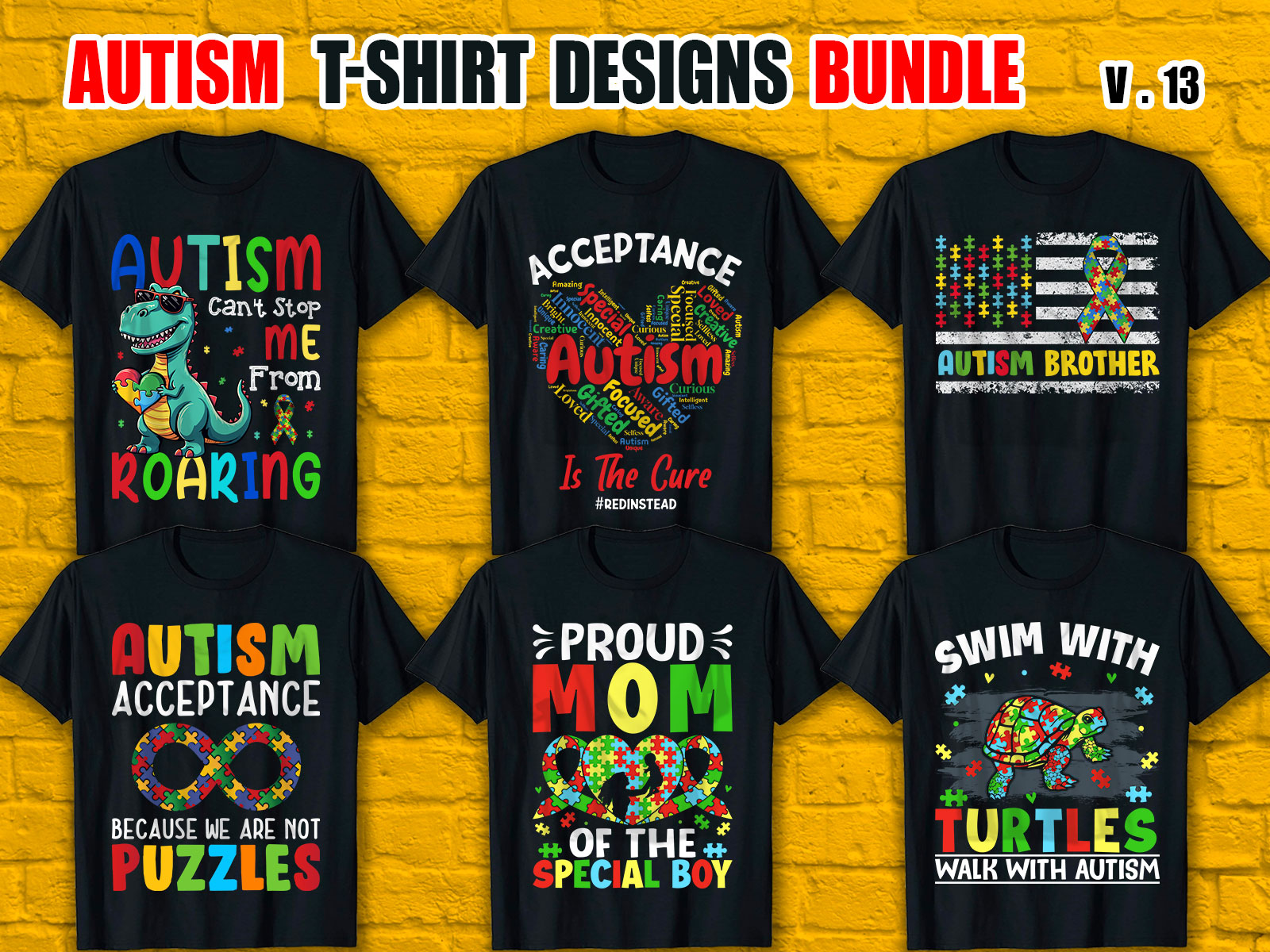 Custom Autism T-Shirt Design Bundle