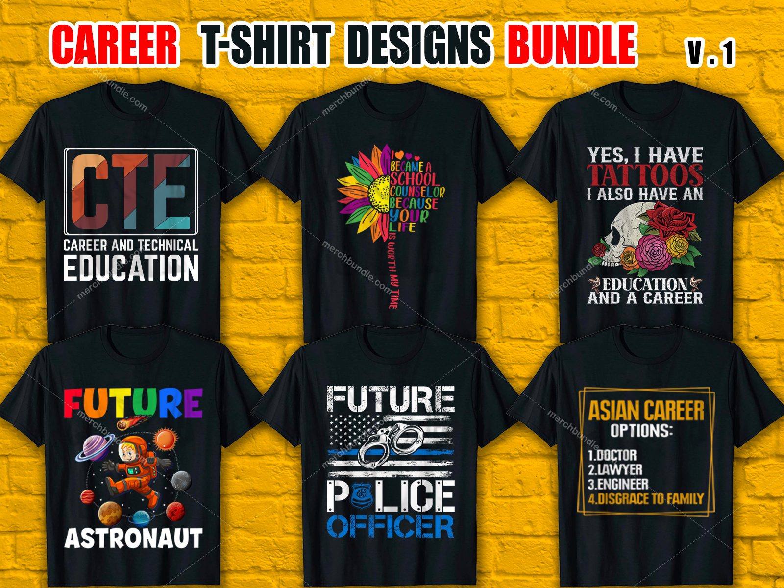 Custom Career T-Shirt Design Bundle