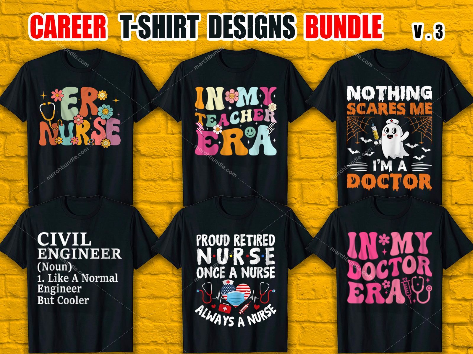 Custom Career T-Shirt Design Bundle