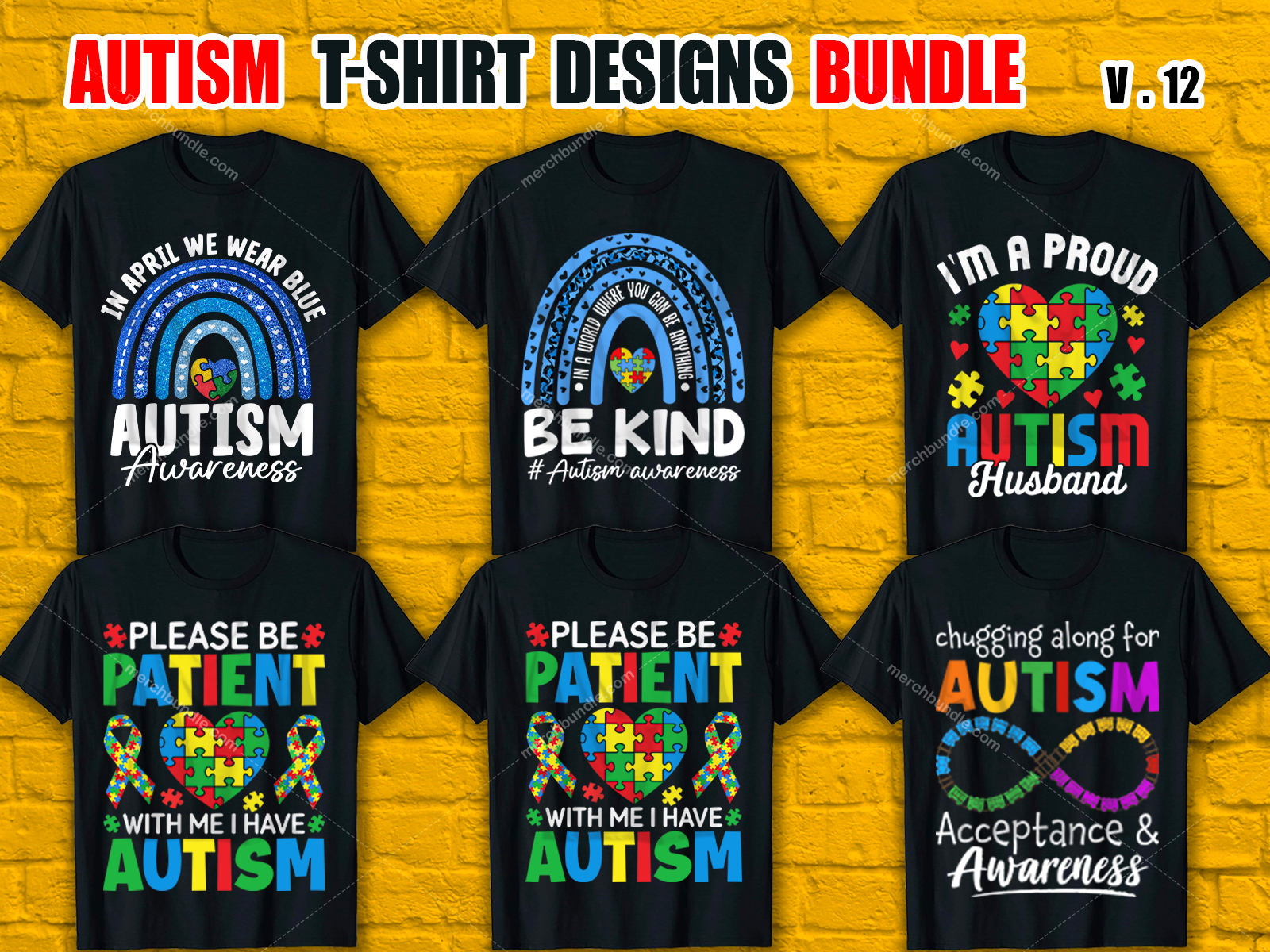 Custom  Autism T-Shirt Design Bundle