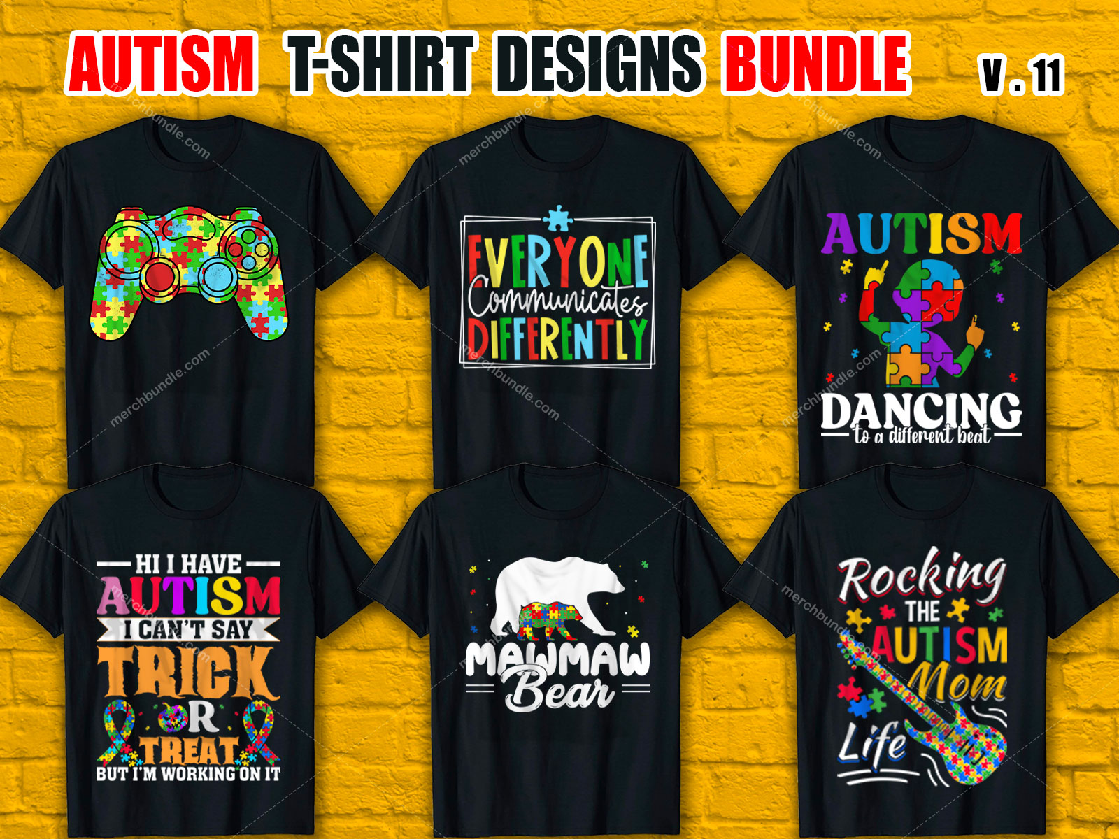 Custom  Autism T-Shirt Design Bundle