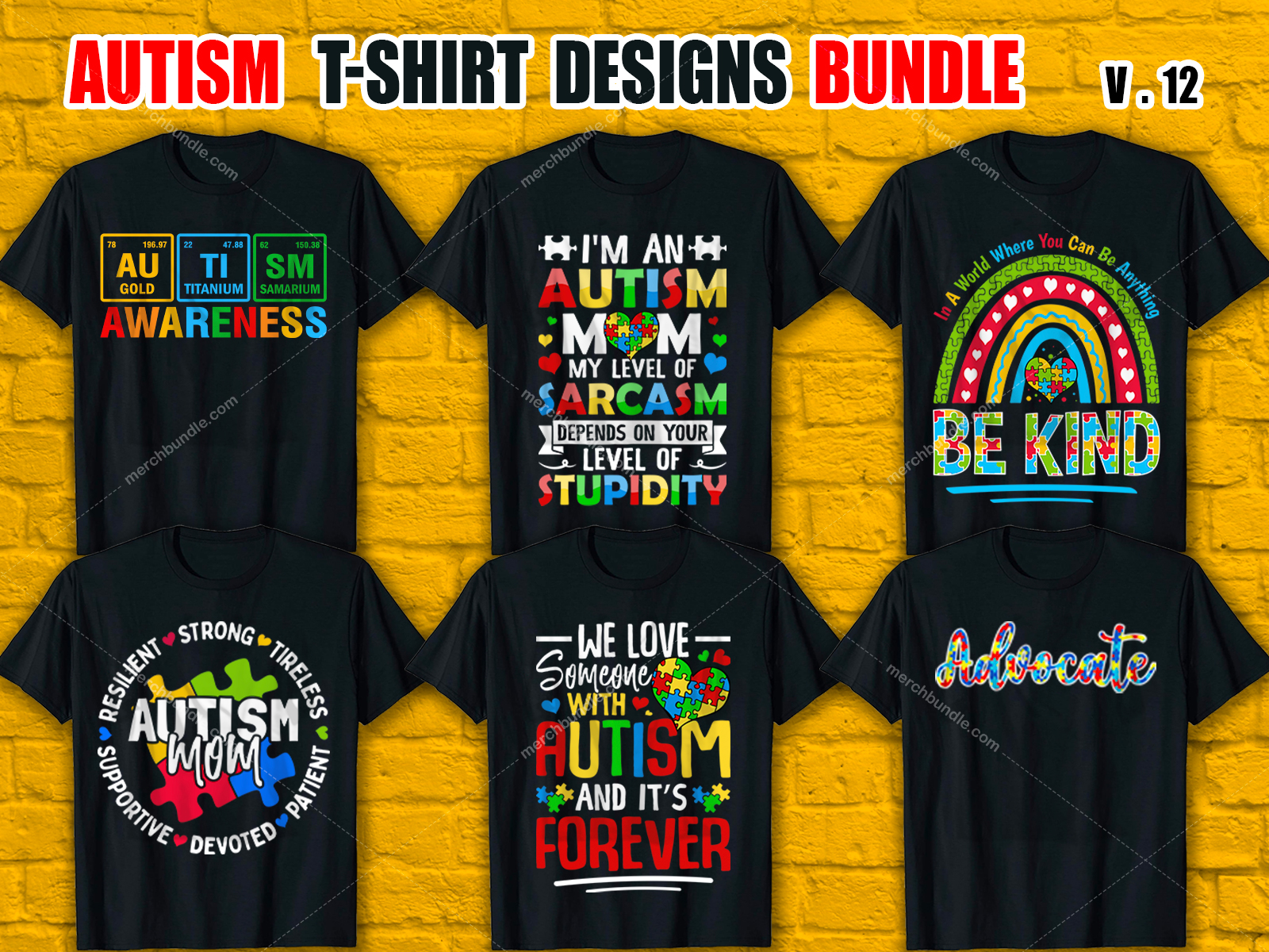 Custom  Autism T-Shirt Design Bundle