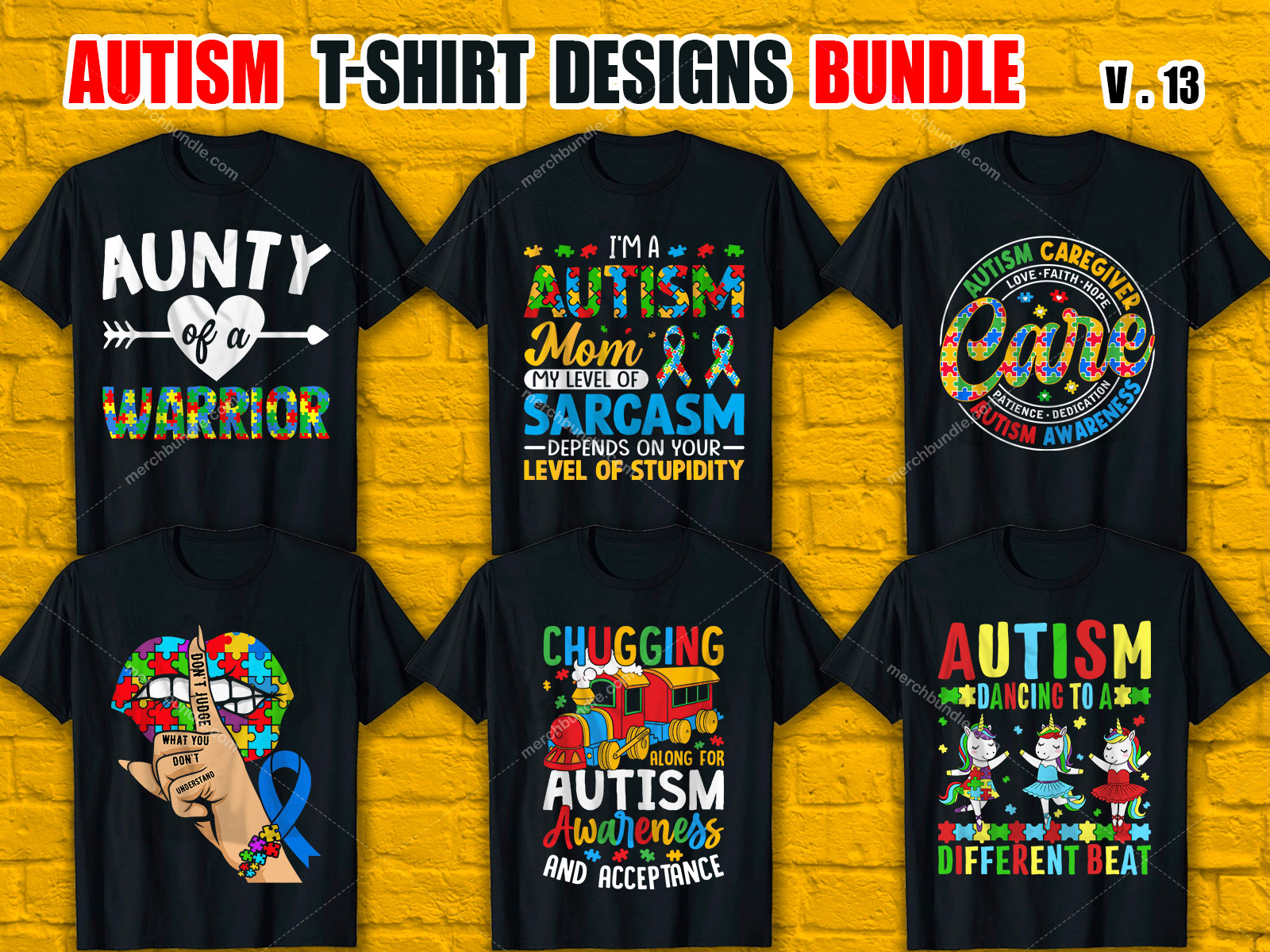 Custom Autism T-Shirt Design Bundle