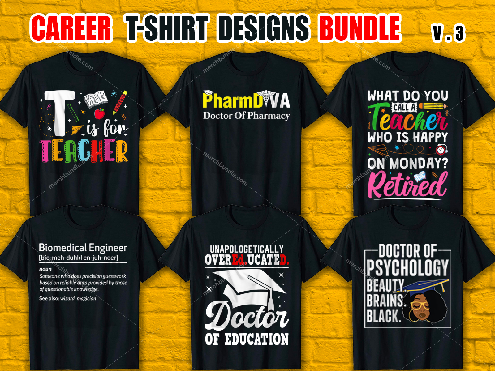 Custom Career T-Shirt Design Bundle