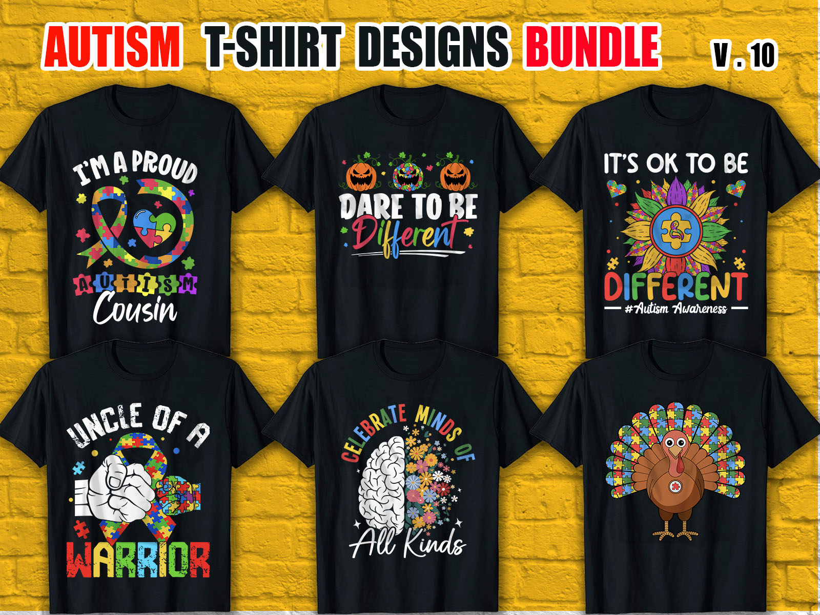 Custom  Autism T-Shirt Design Bundle