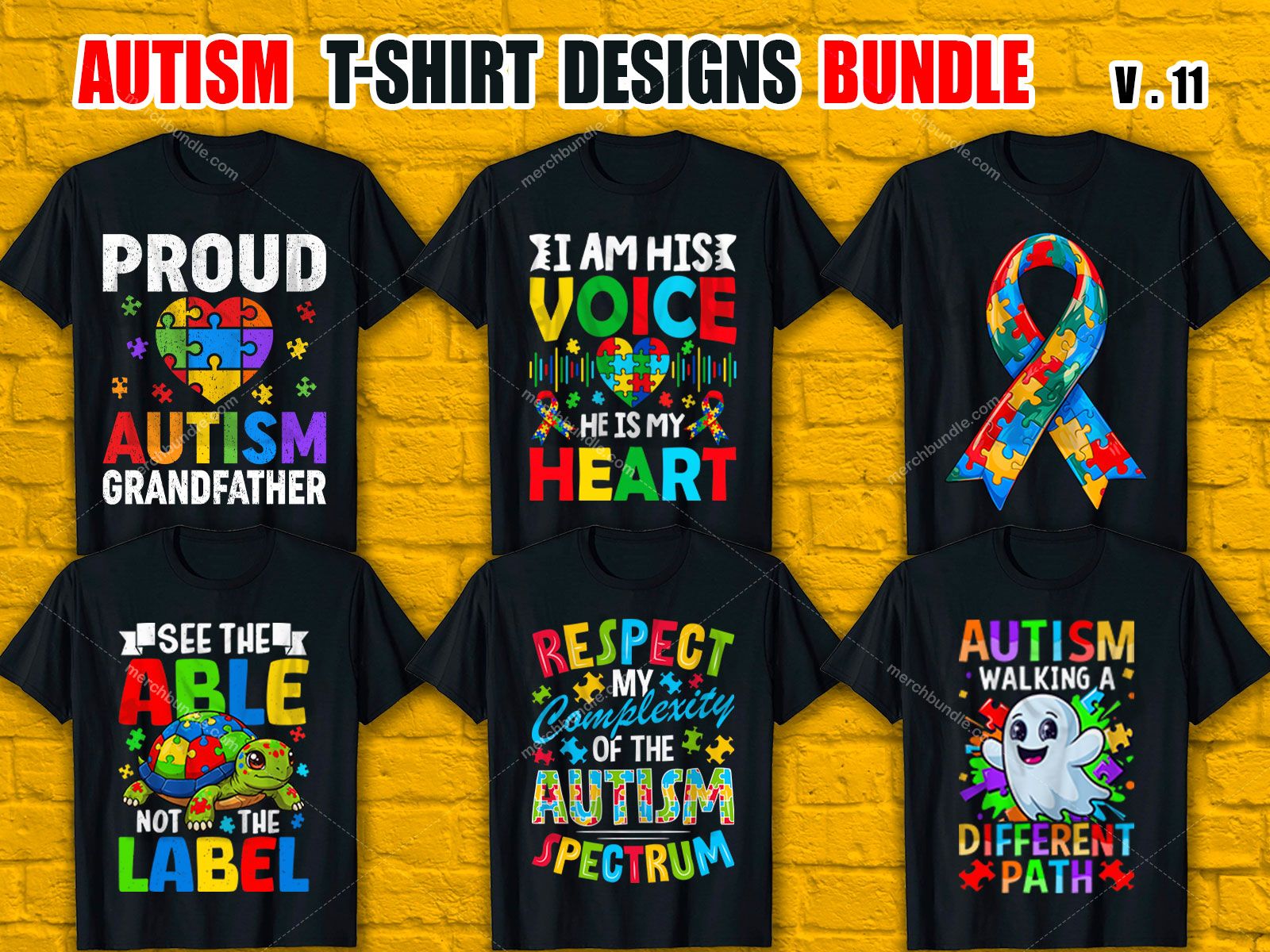 Custom  Autism T-Shirt Design Bundle