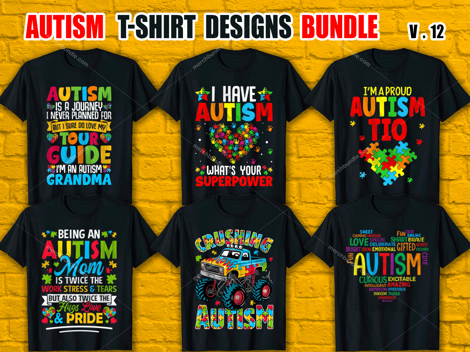 Custom Autism T-Shirt Design Bundle