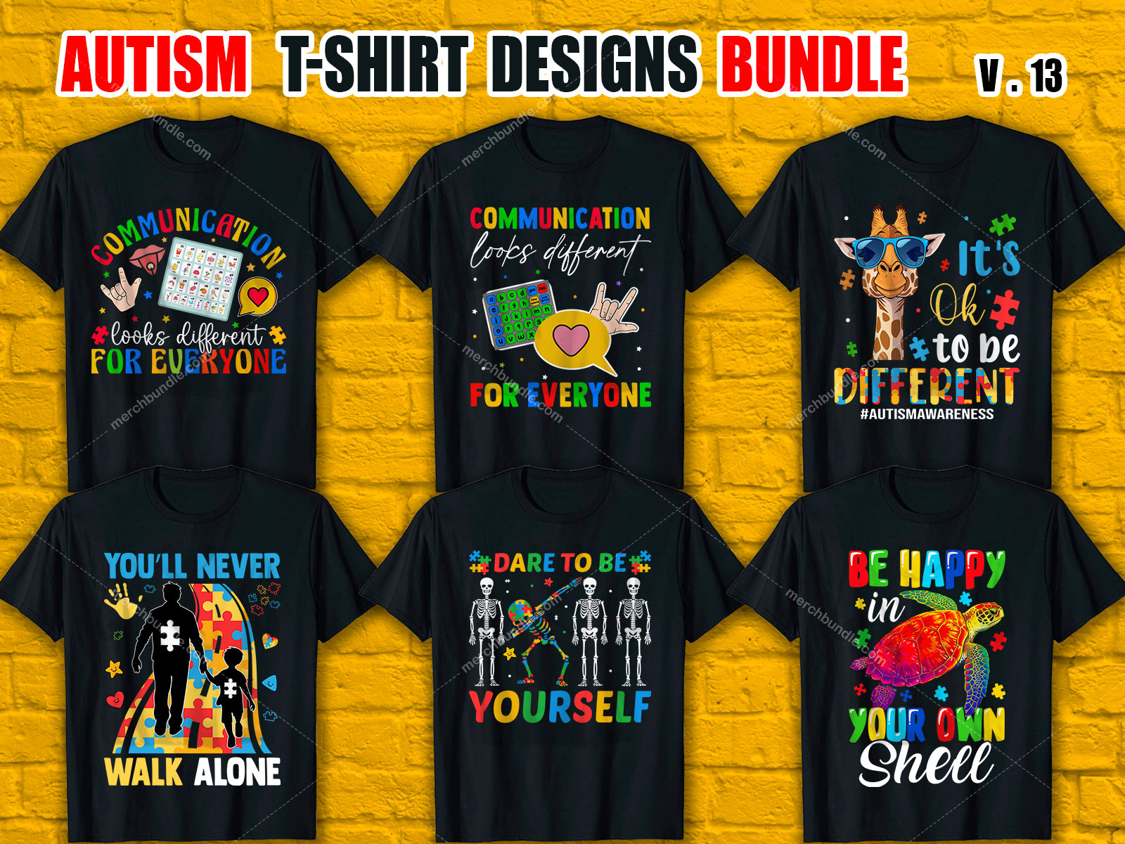 Custom Autism T-Shirt Design Bundle