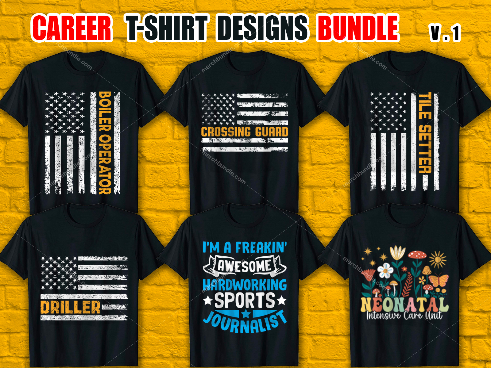 Custom Career T-Shirt Design Bundle