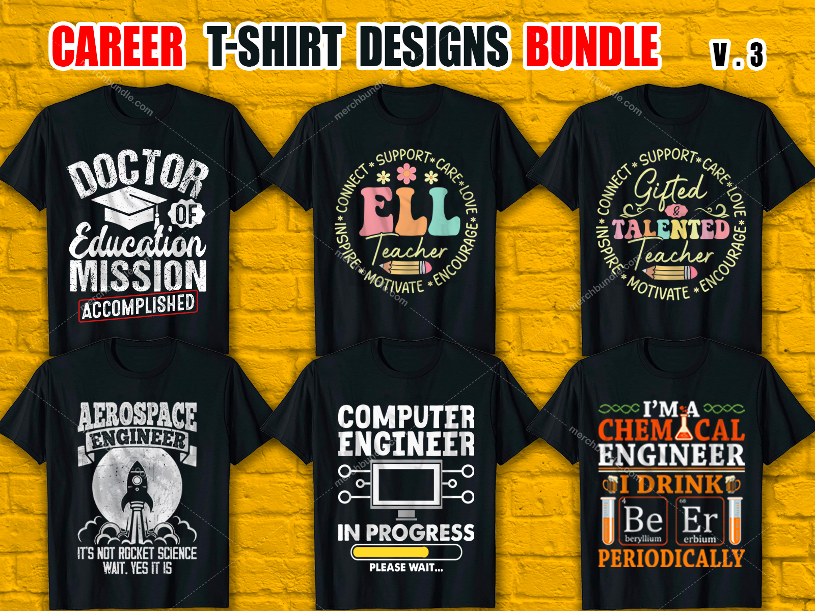 Custom Career T-Shirt Design Bundle