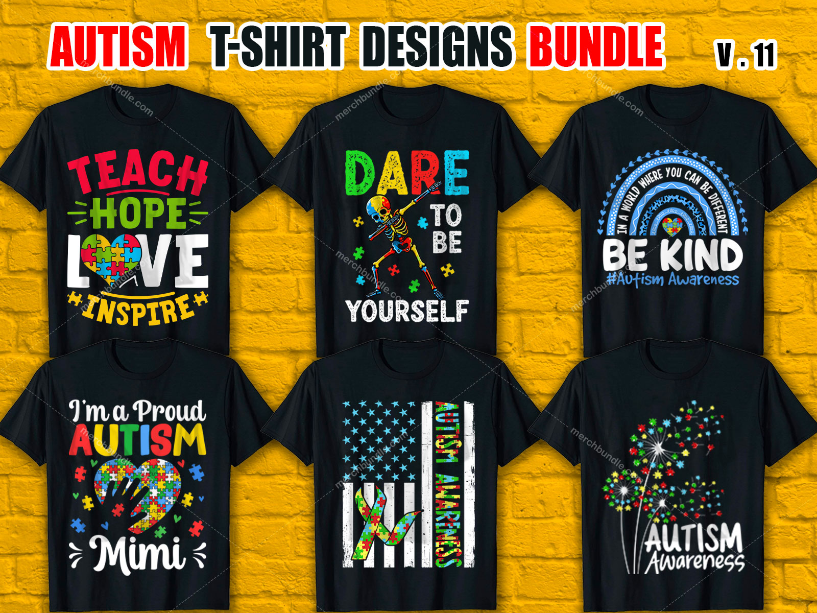 Custom  Autism T-Shirt Design Bundle