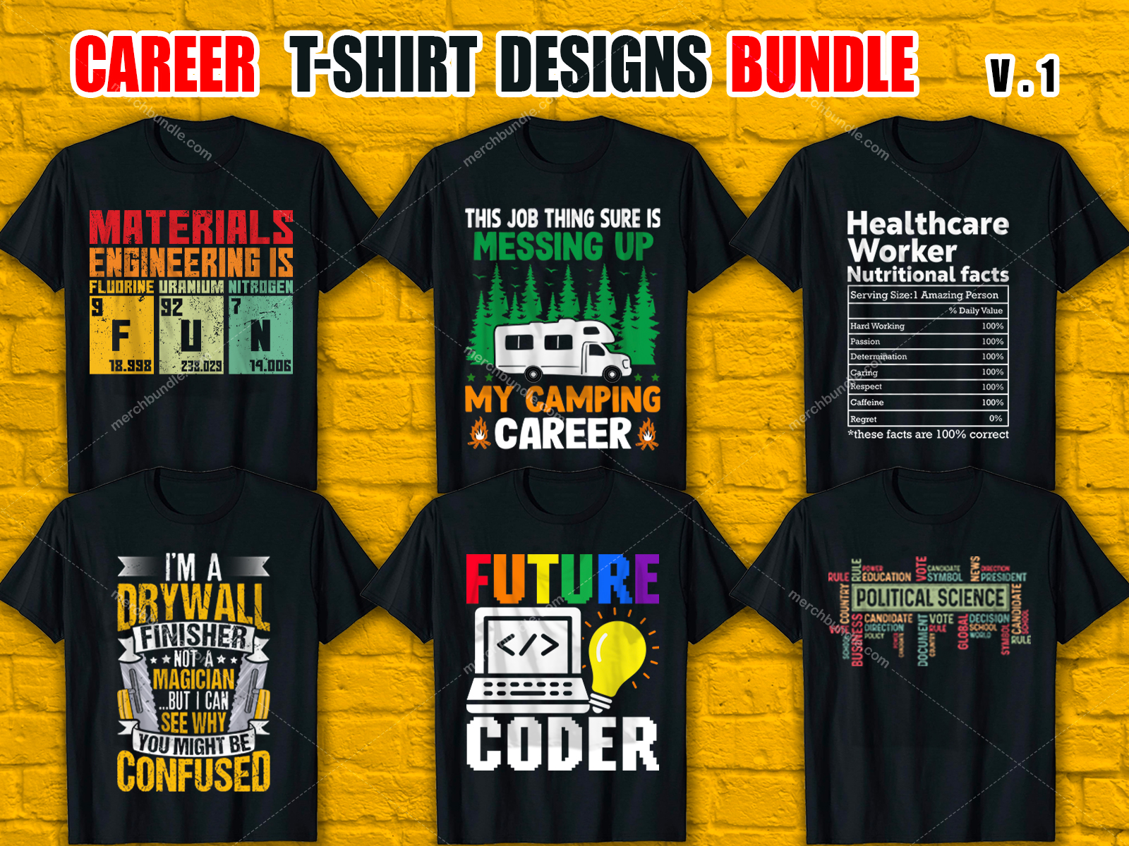 Custom Career T-Shirt Design Bundle