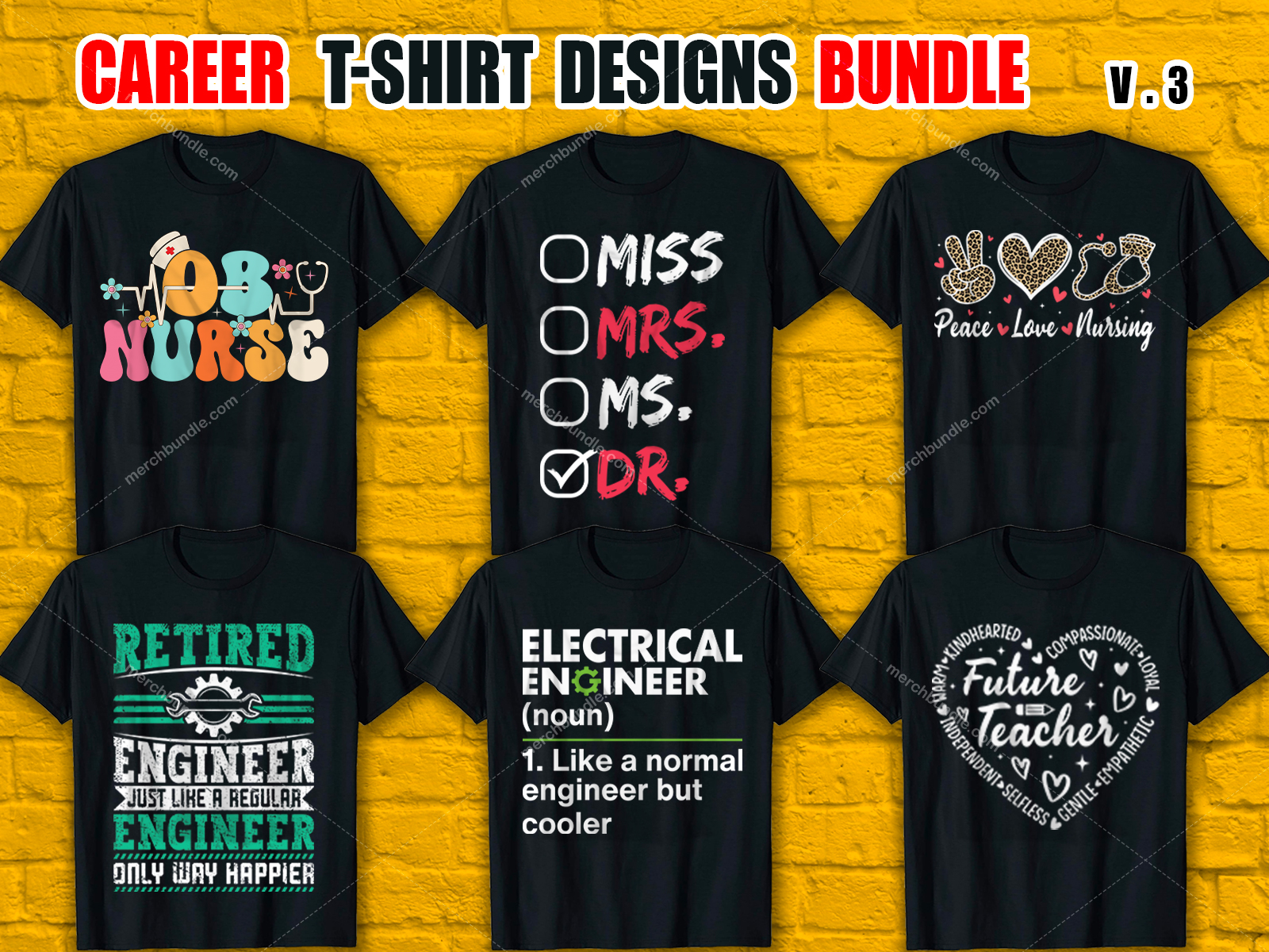 Custom Career T-Shirt Design Bundle