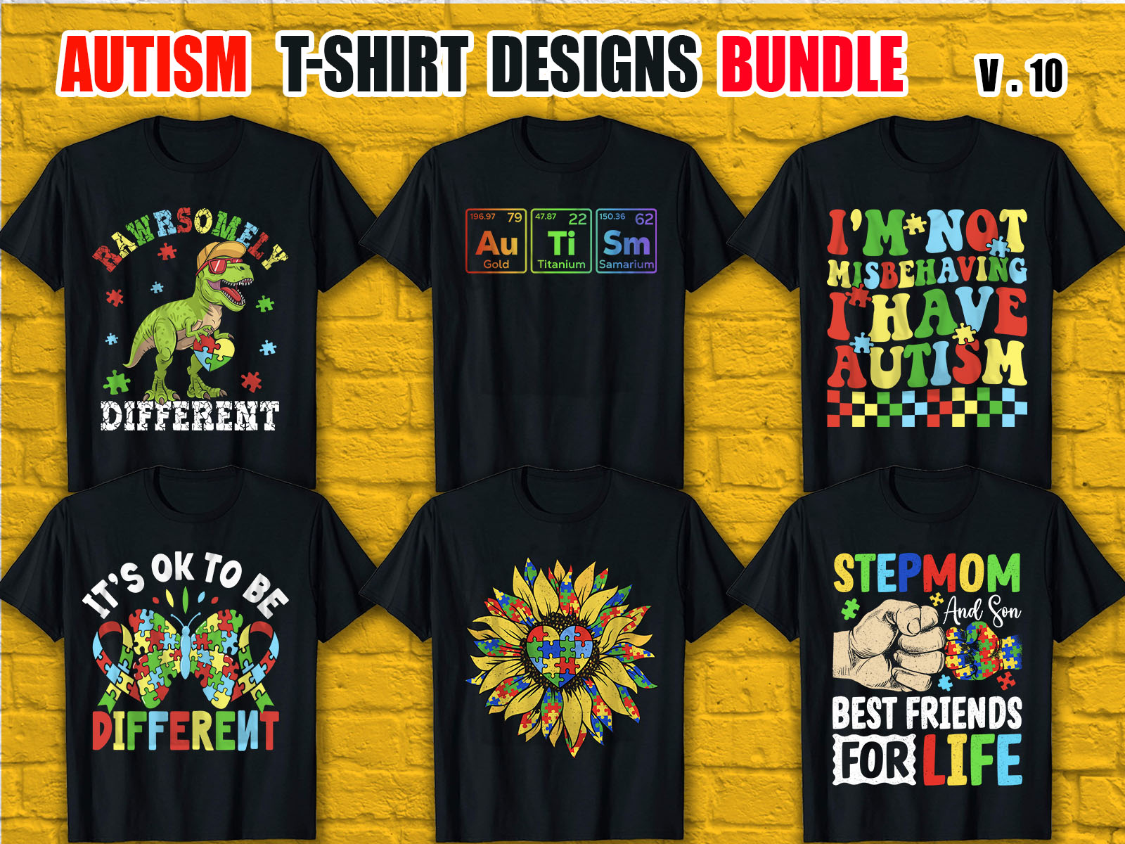 Custom  Autism T-Shirt Design Bundle