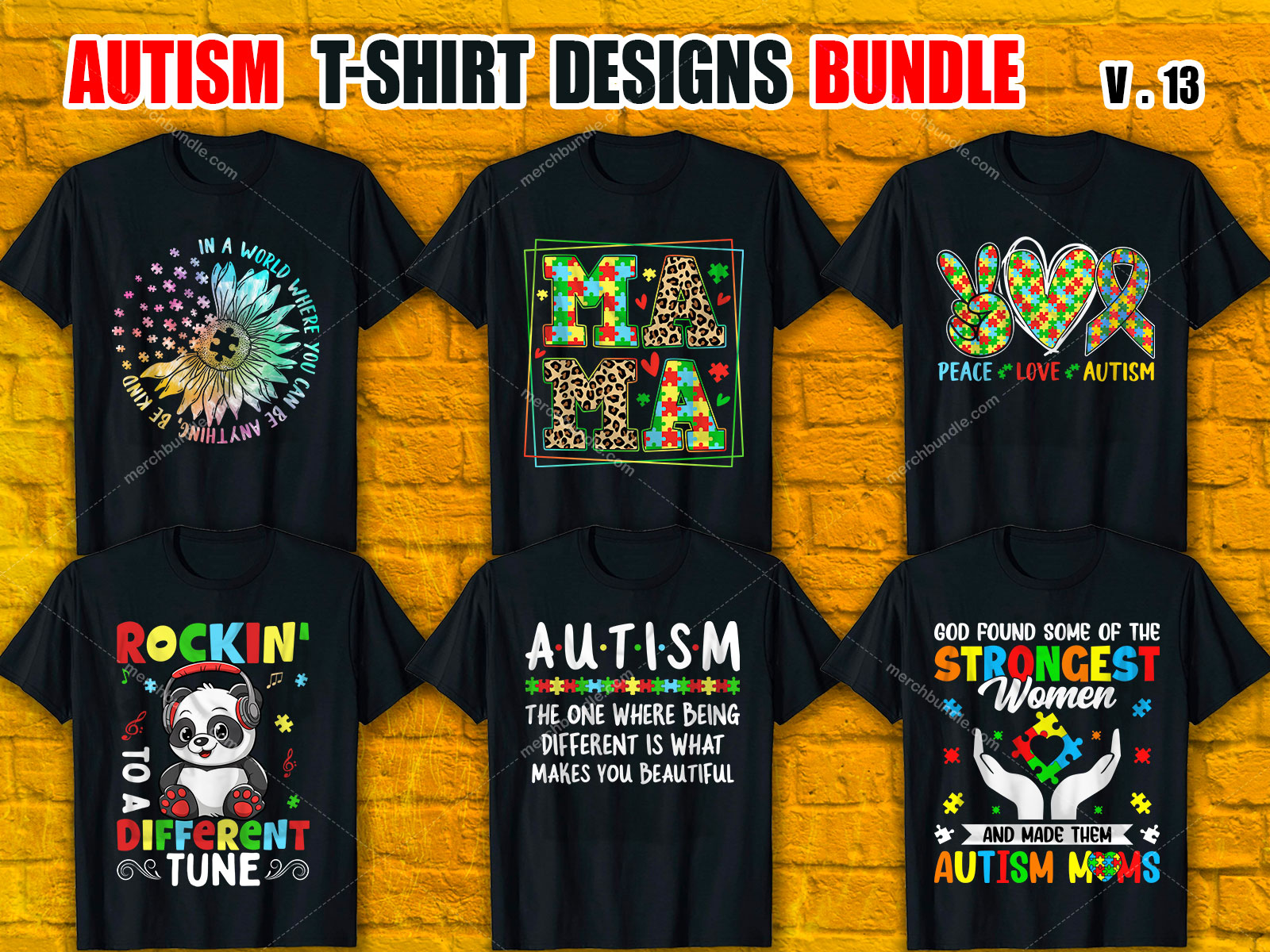 Custom Autism T-Shirt Design Bundle