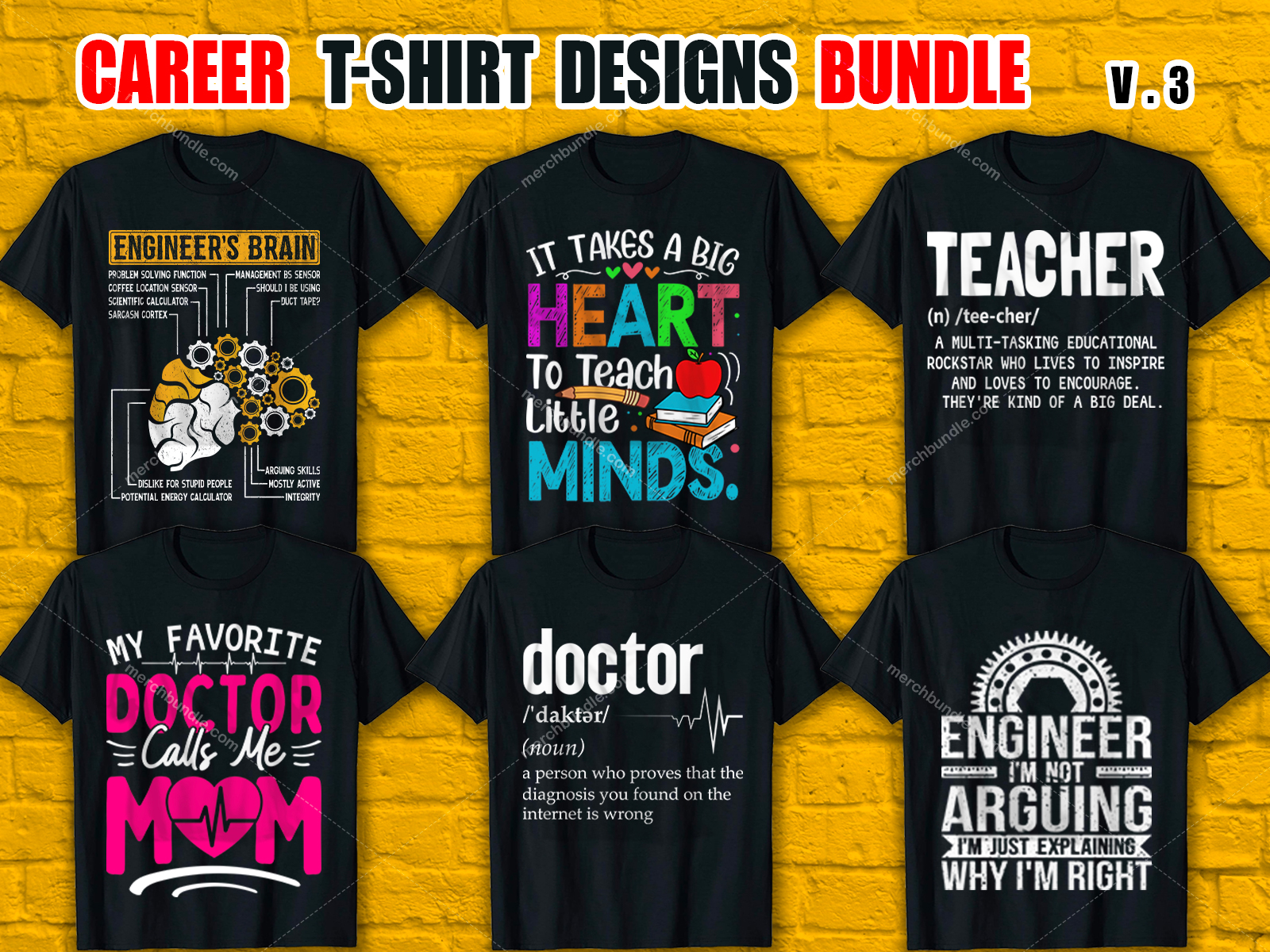 Custom Career T-Shirt Design Bundle