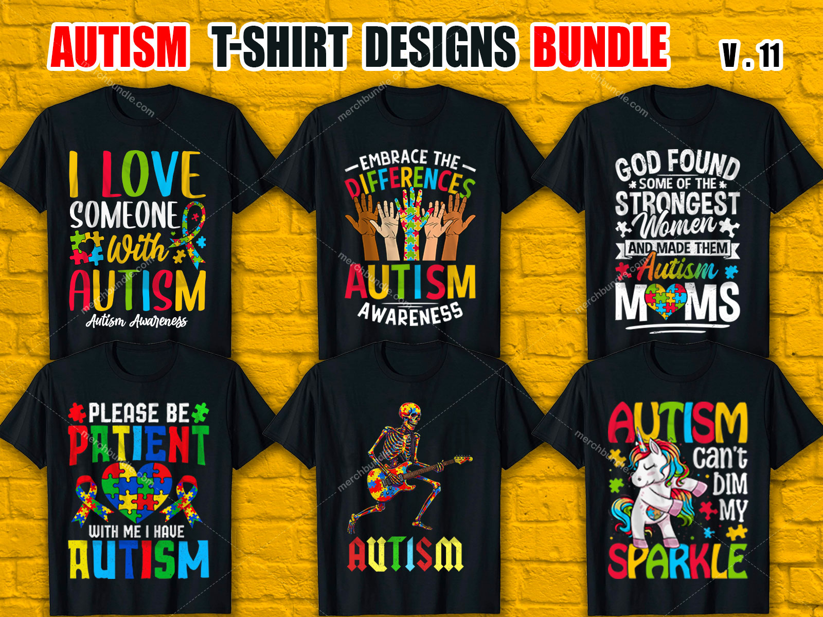 Custom  Autism T-Shirt Design Bundle